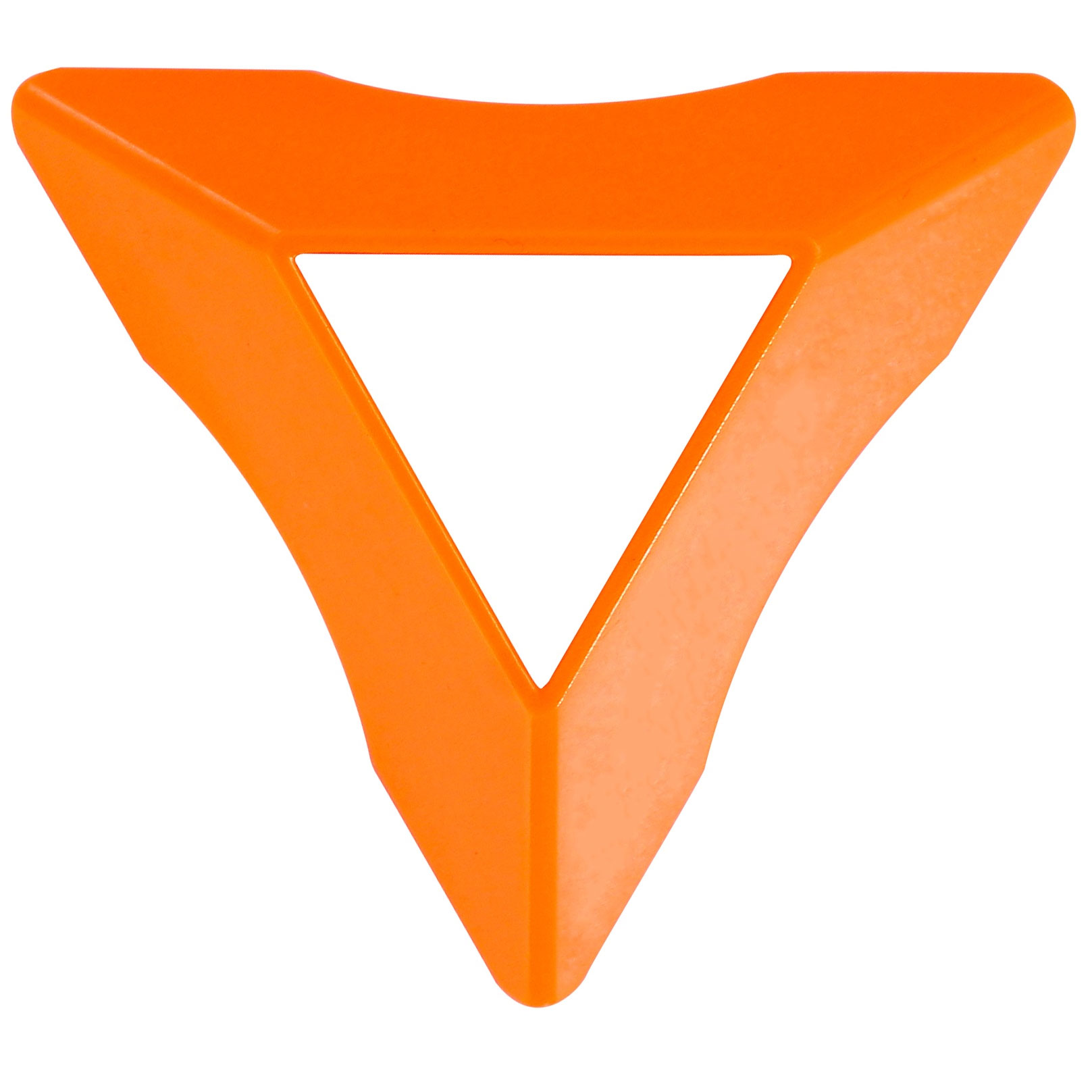 Dreieckiger Sockel für Cubes orange (Rundung)