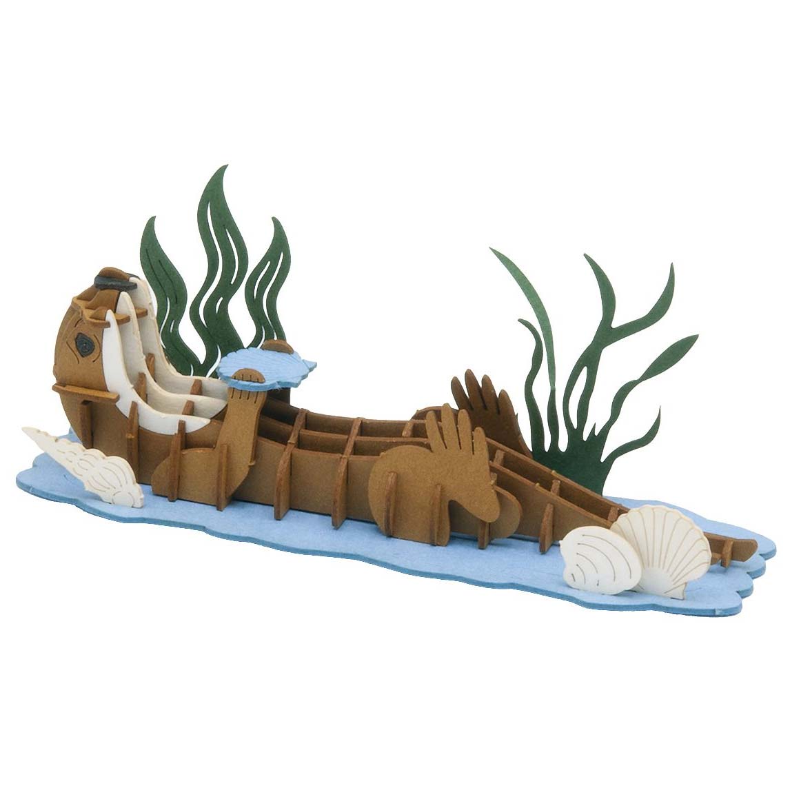 3D Papiermodell Fischotter