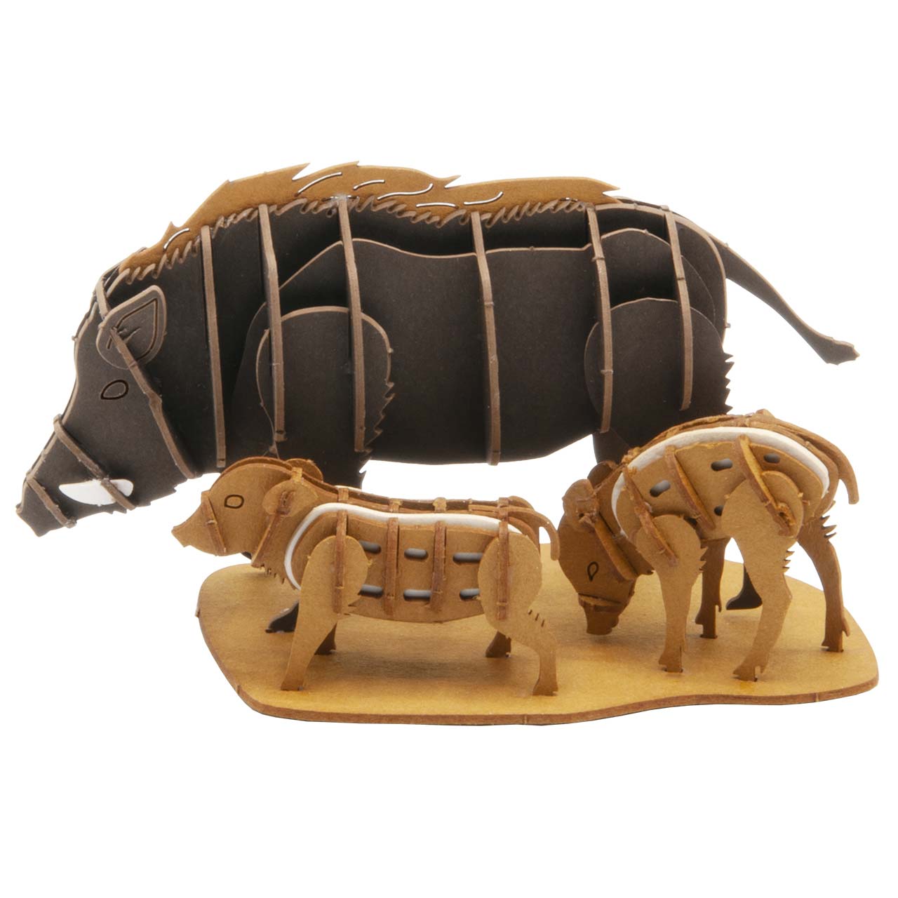 3D Papiermodell Wildschweine