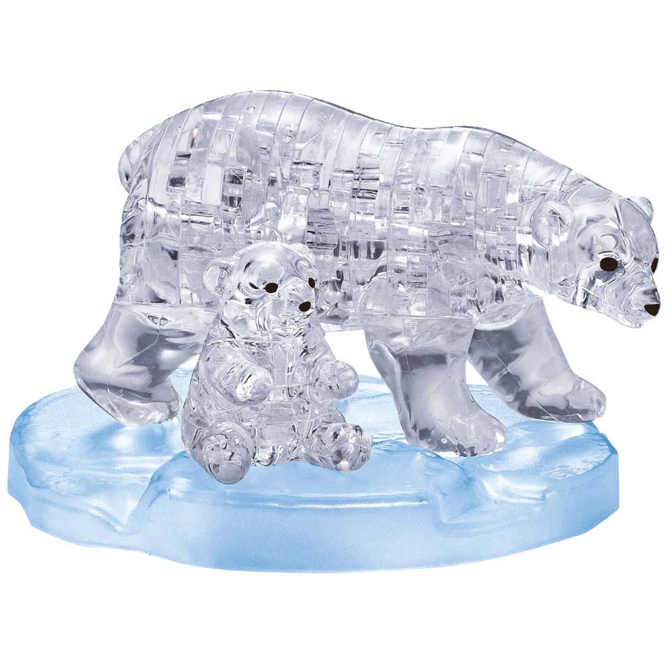 3D Crystal Puzzle - Eisbärenpaar