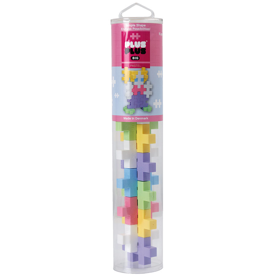Plus-Plus Tube Big Pastel - 15 Bausteine