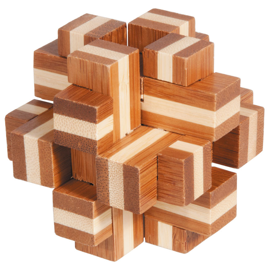 Bambuspuzzle "Würfelkreuz"