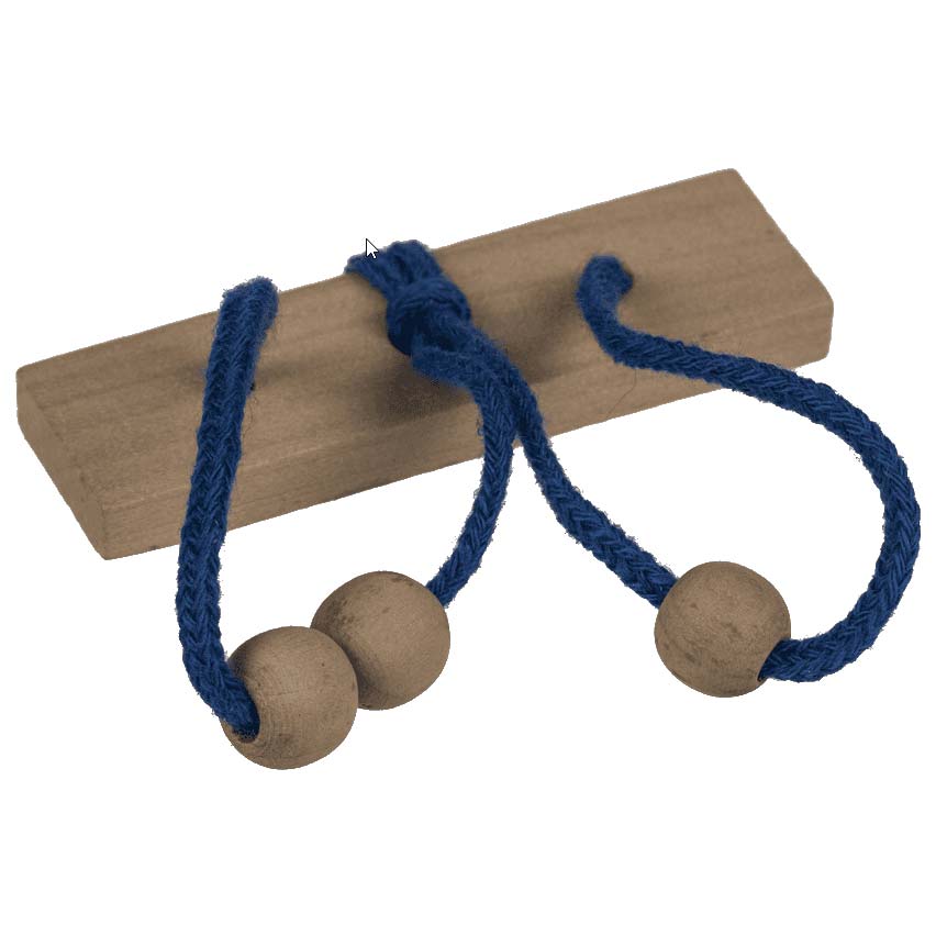 Holz-Geschicklichkeitsspiel "Seilpuzzle eckig"