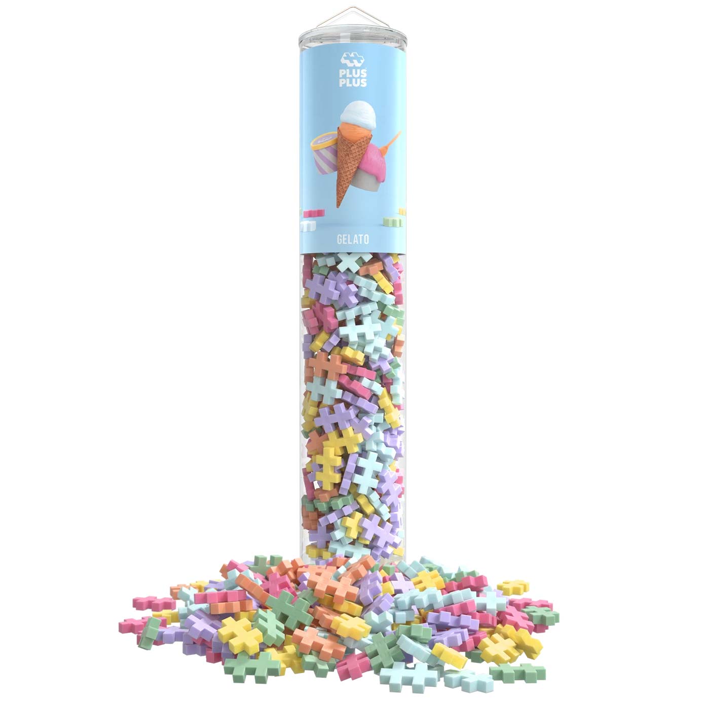 Plus-Plus Tube Mini Basic: Eiscreme - 240 Bausteine
