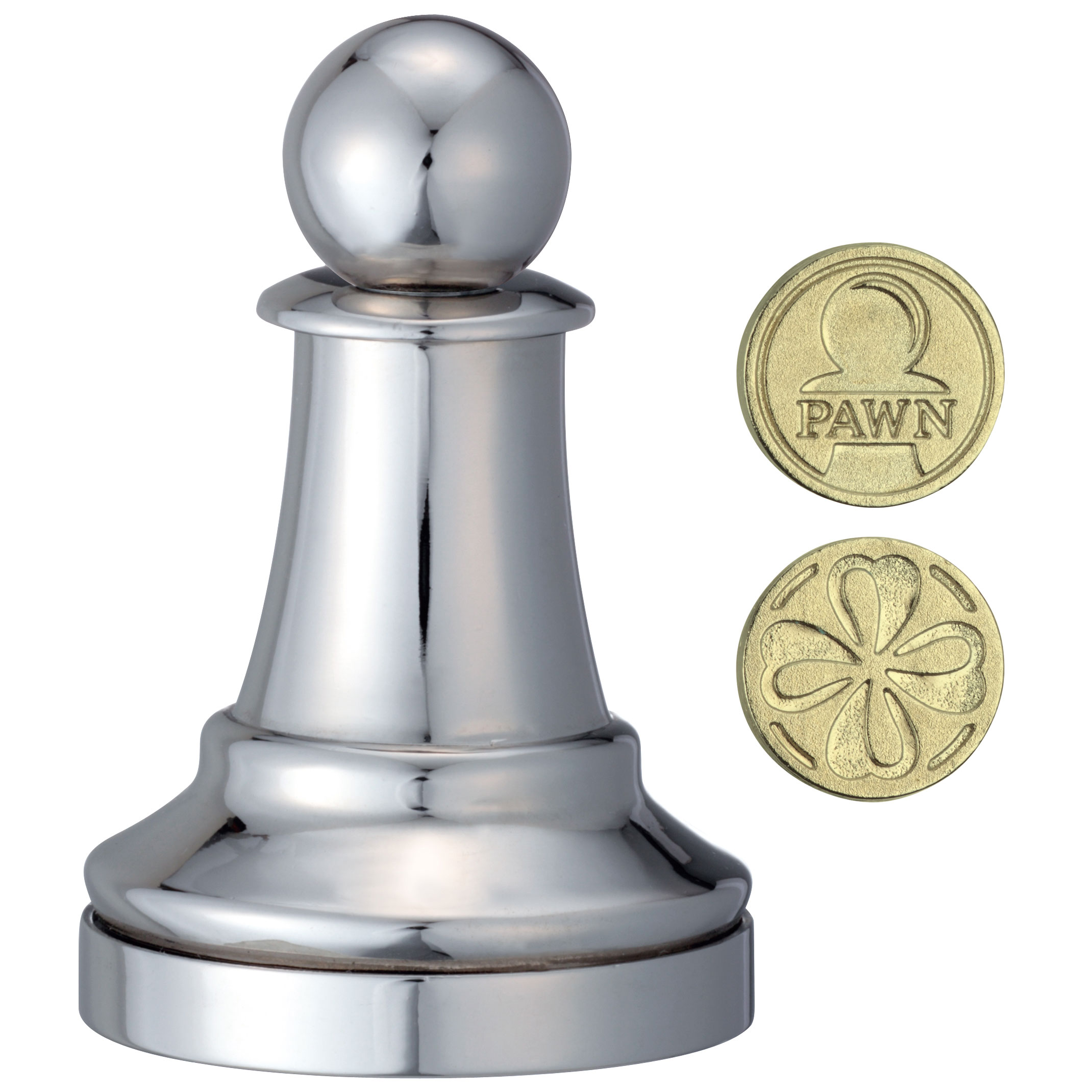 Cast Chess Silver Pawn (Bauer)