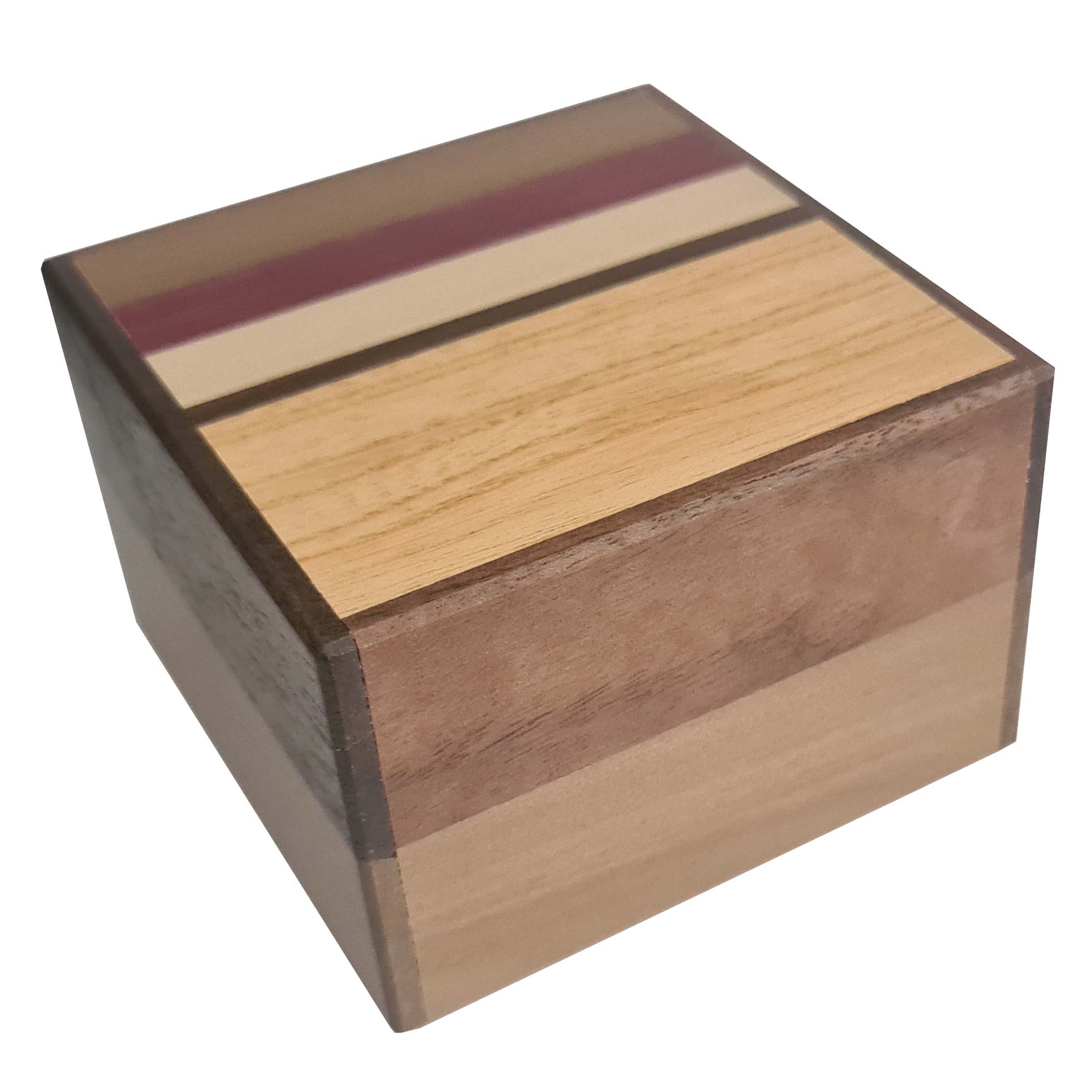 Himitsu Bako Square 14 Steps Natural Wood