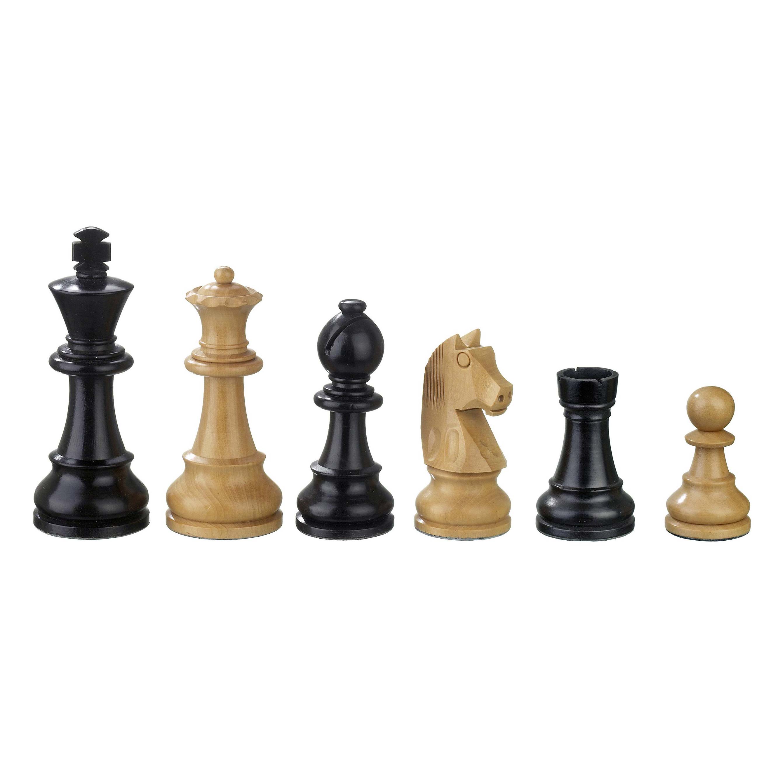 Schachfiguren Ludwig XIV, Königshöhe 65 mm, gewichtet