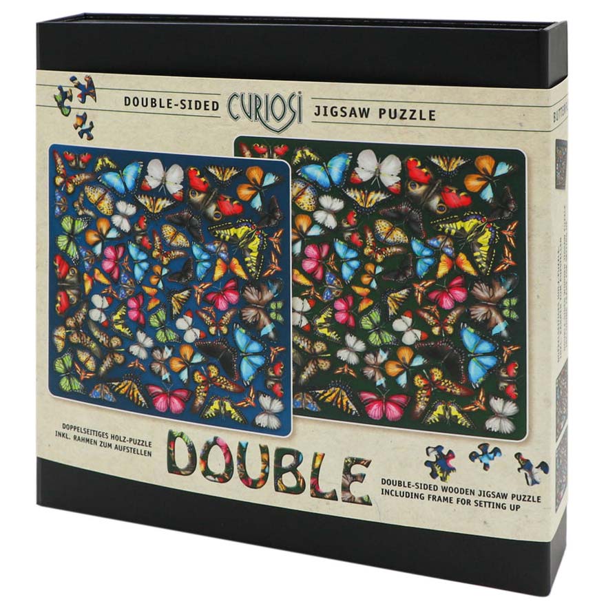 Holzpuzzle Double "Butterfly" inkl. Puzzlerahmen