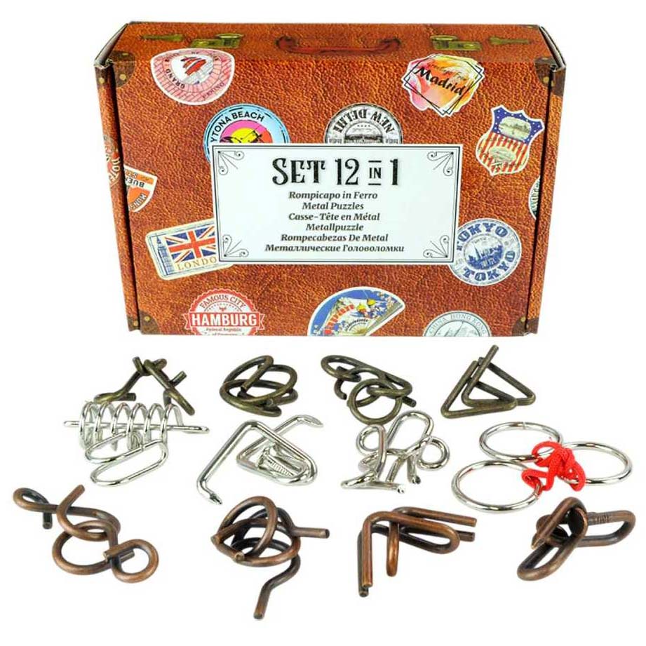 Metal Puzzles Set 12 in 1 Koffer - Travellers Collection