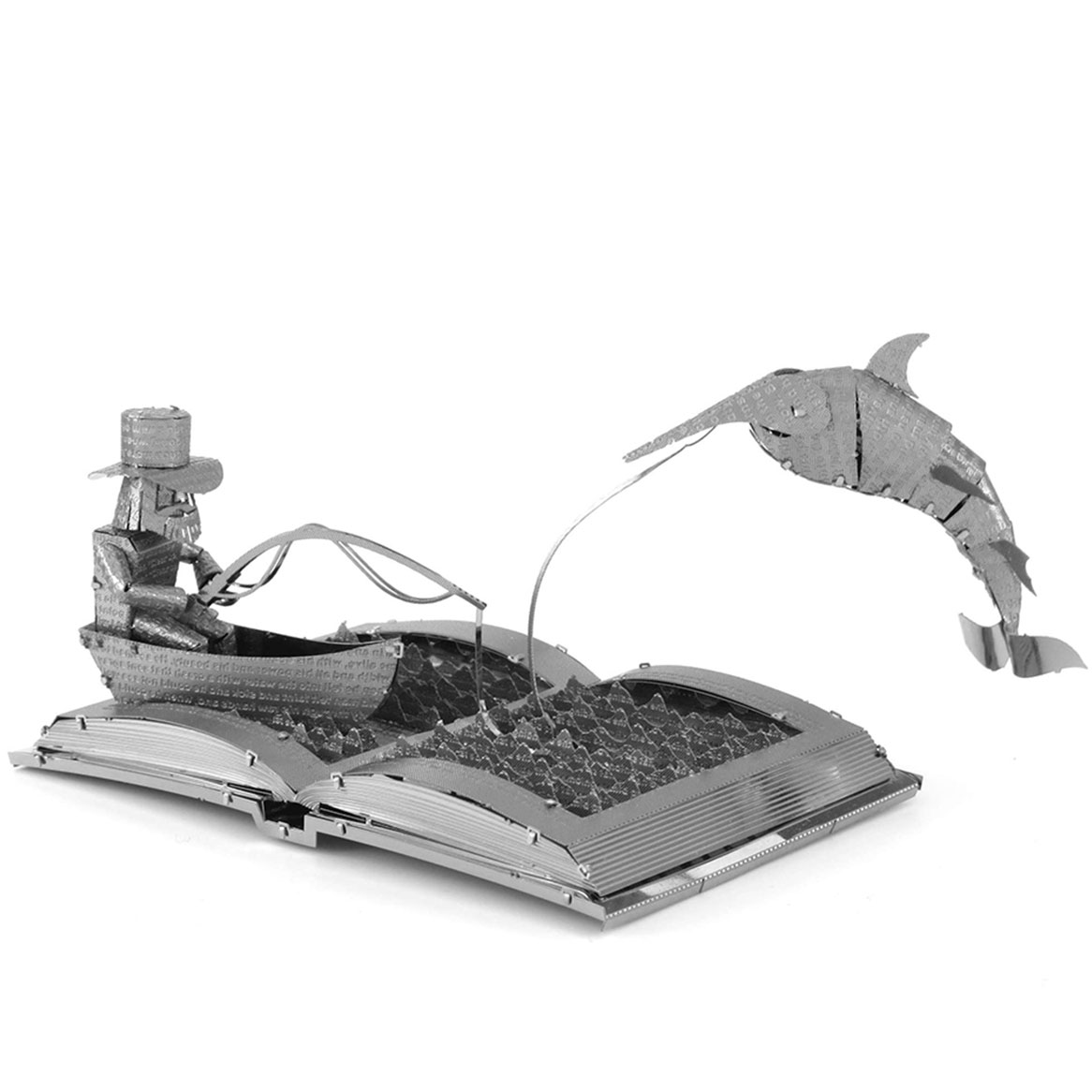 Metal Earth: The Old Man & The Sea Book Sculpture
