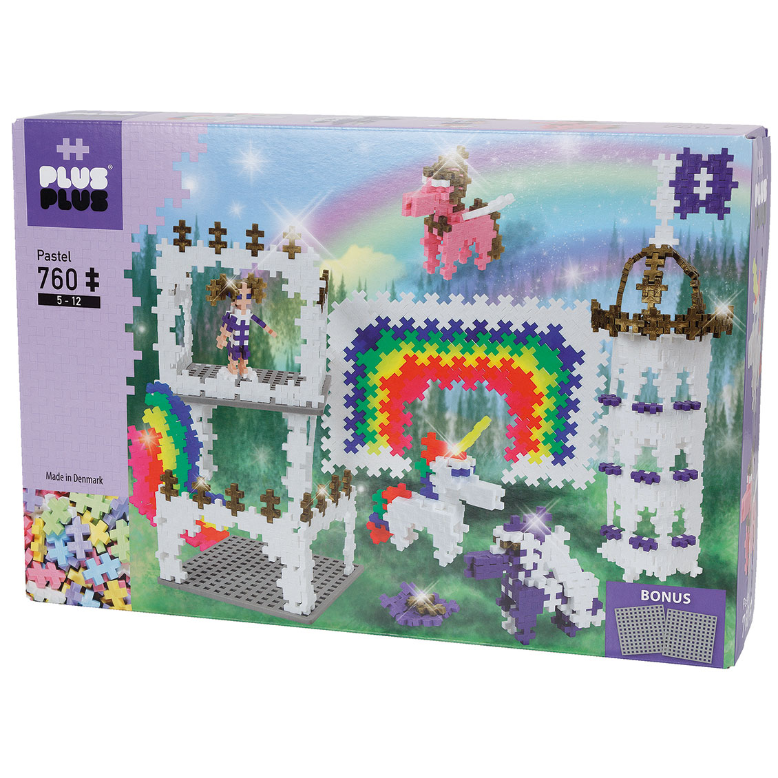 Plus-Plus Mini Pastel: Rainbow Castle - 760 Bausteine