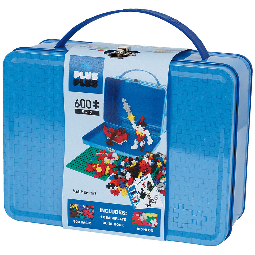 Plus-Plus Mini Basic: Metallbox mit 600 Bausteinen