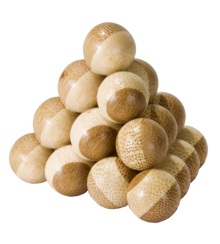 Bambus-Puzzle in der Dose "Pyramide"