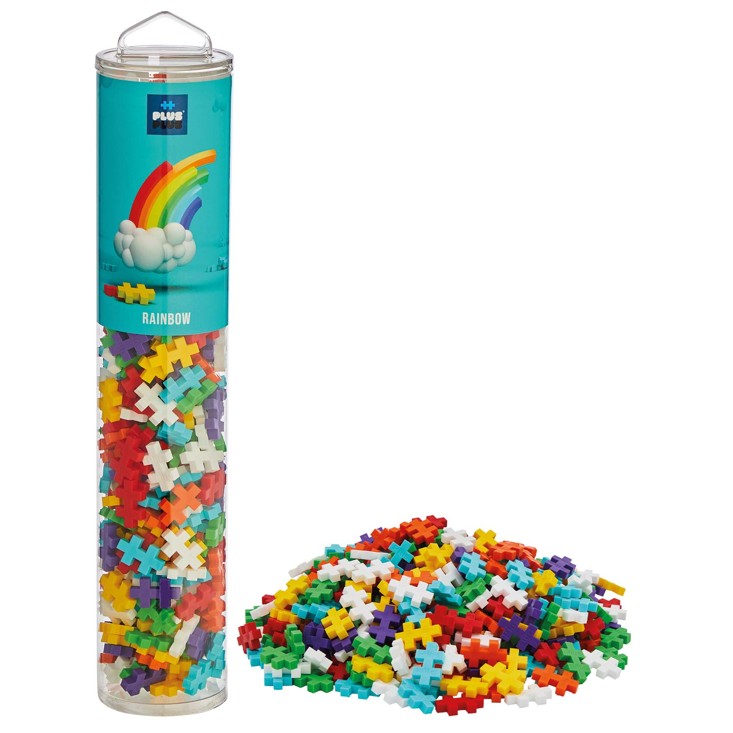 Plus-Plus Tube Mini Basic: Rainbow - 240 Bausteine