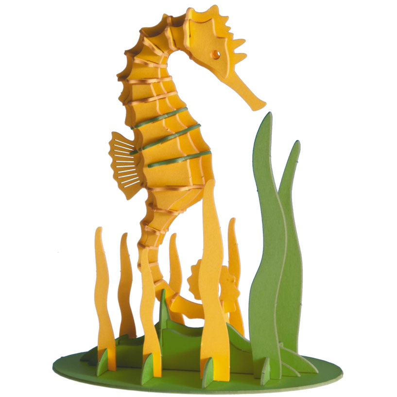 3D Papiermodell Seepferdchen
