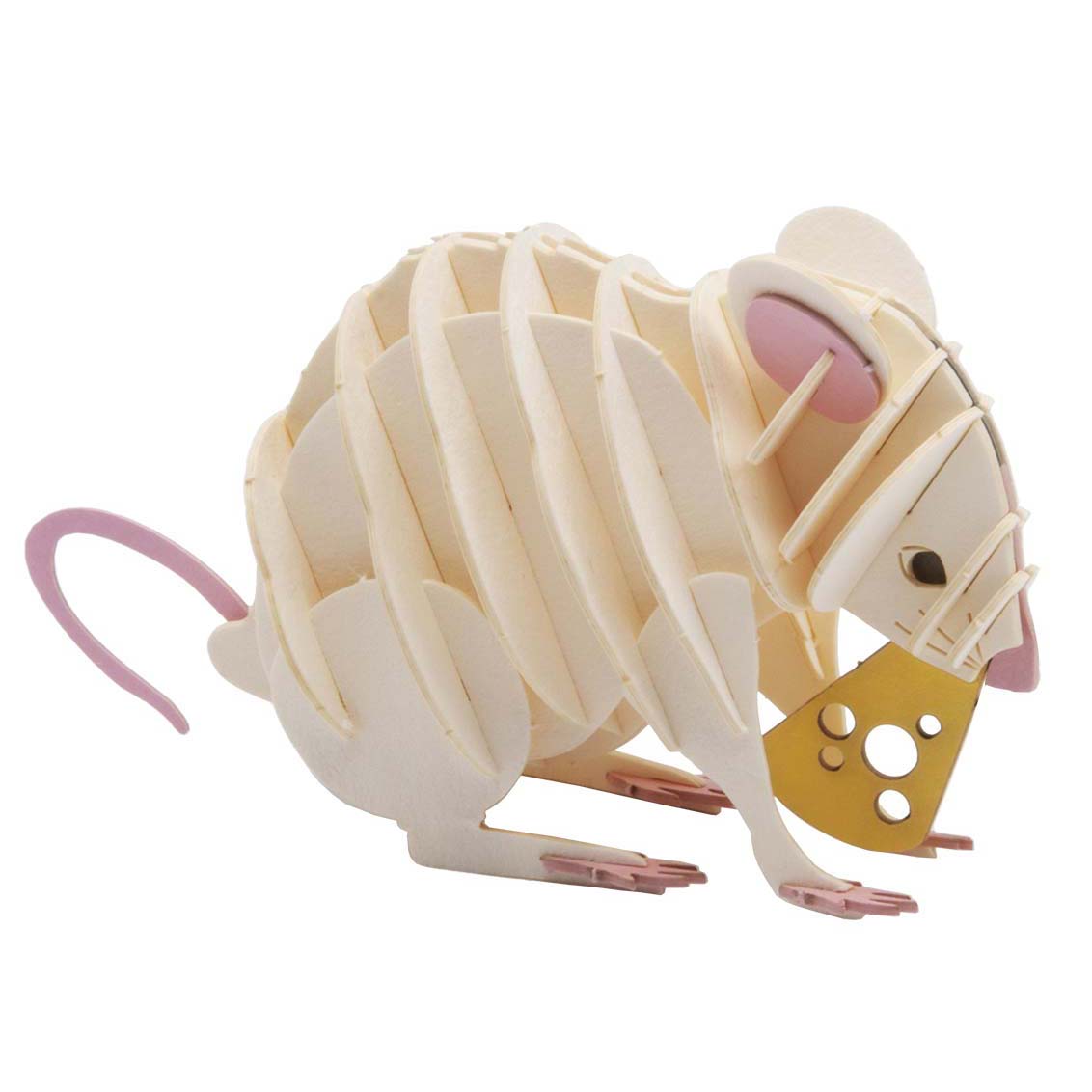 3D Papiermodell Weiße Maus