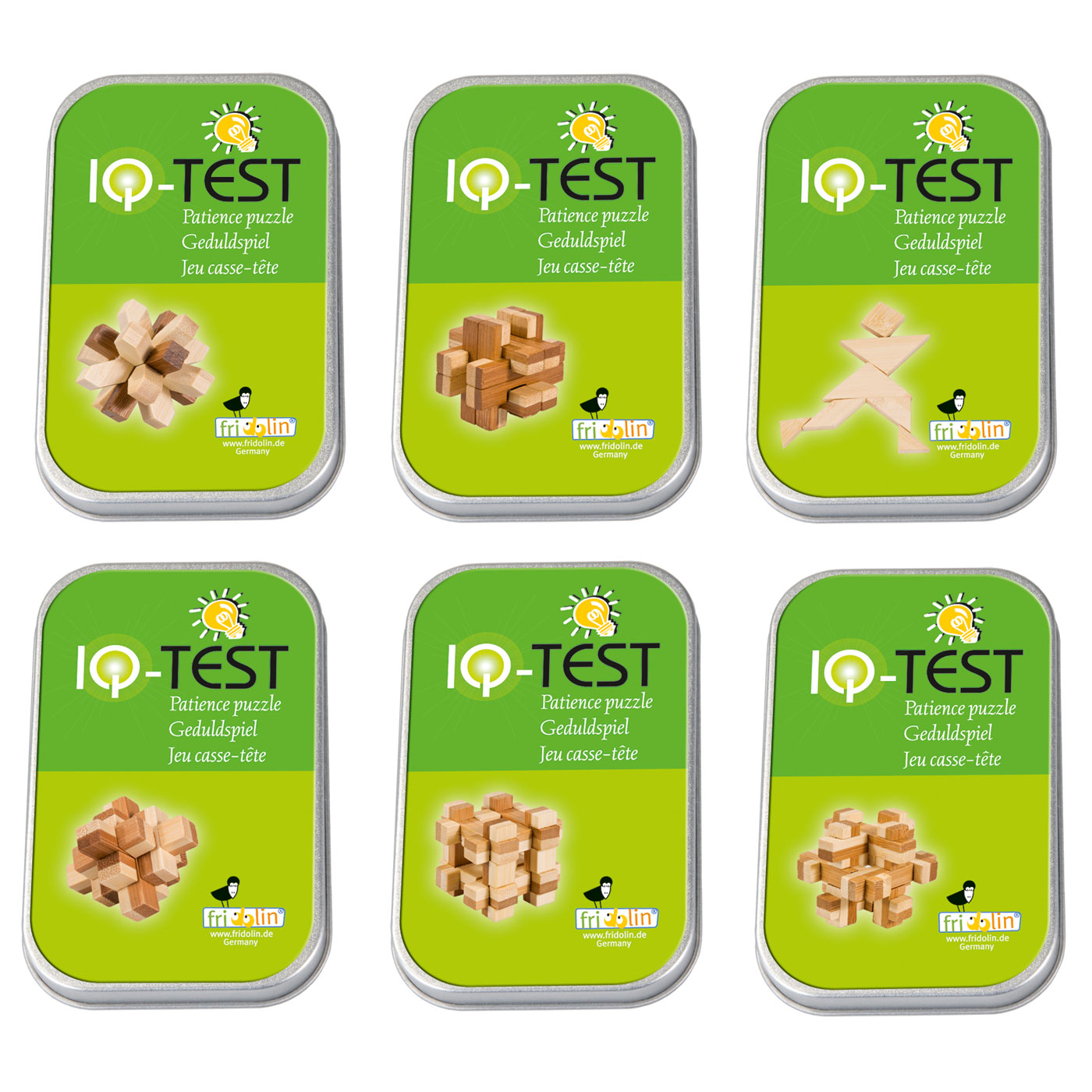 Bambuspuzzle in der Dose Sparpaket 2