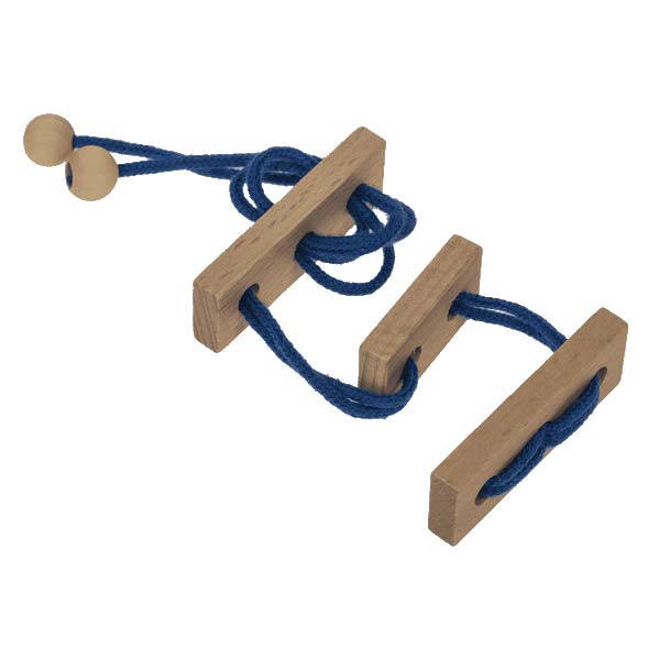 Holzpuzzle "Seil Leiter" in Streichholzschachtel