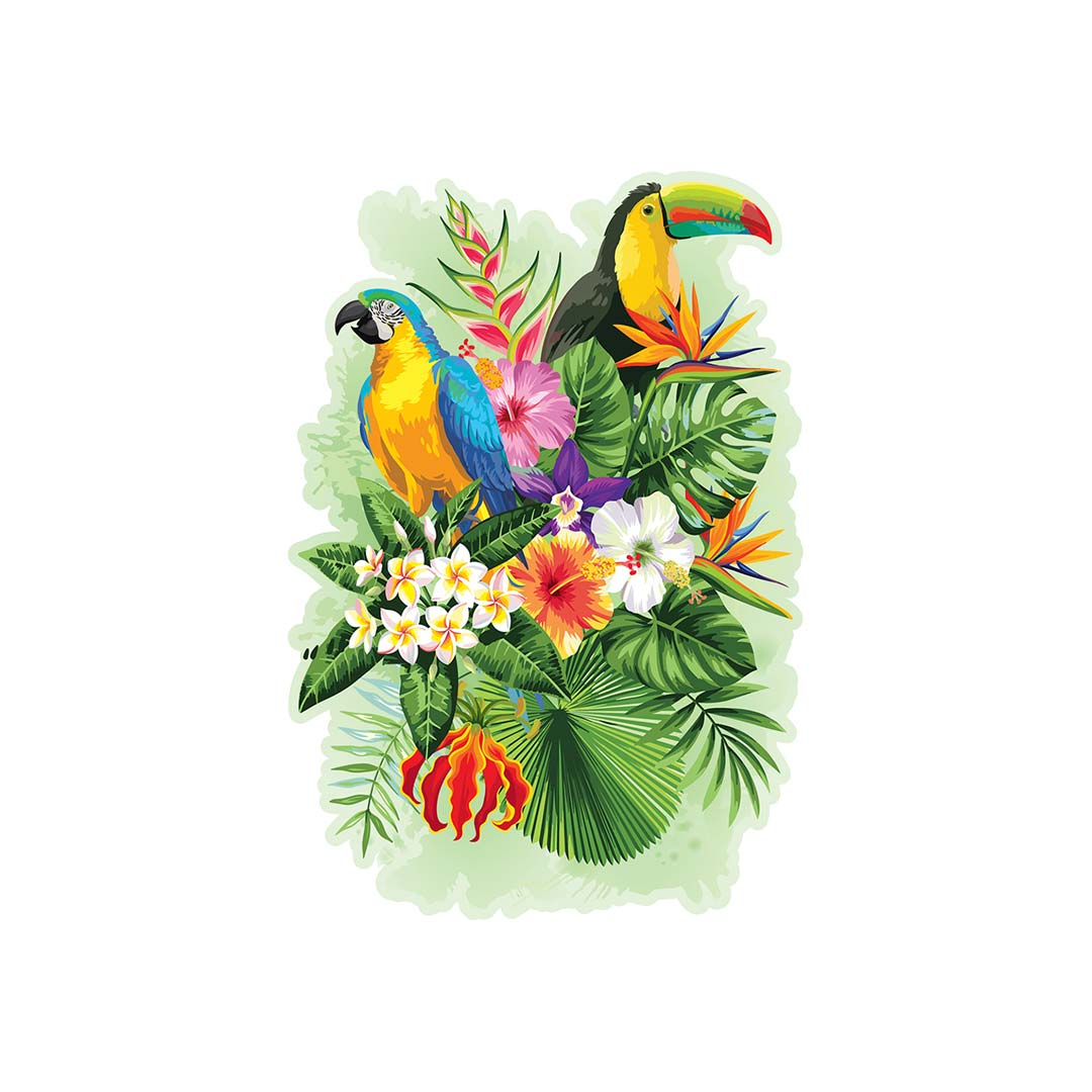 Wooden Puzzle Tropical Birds (L)