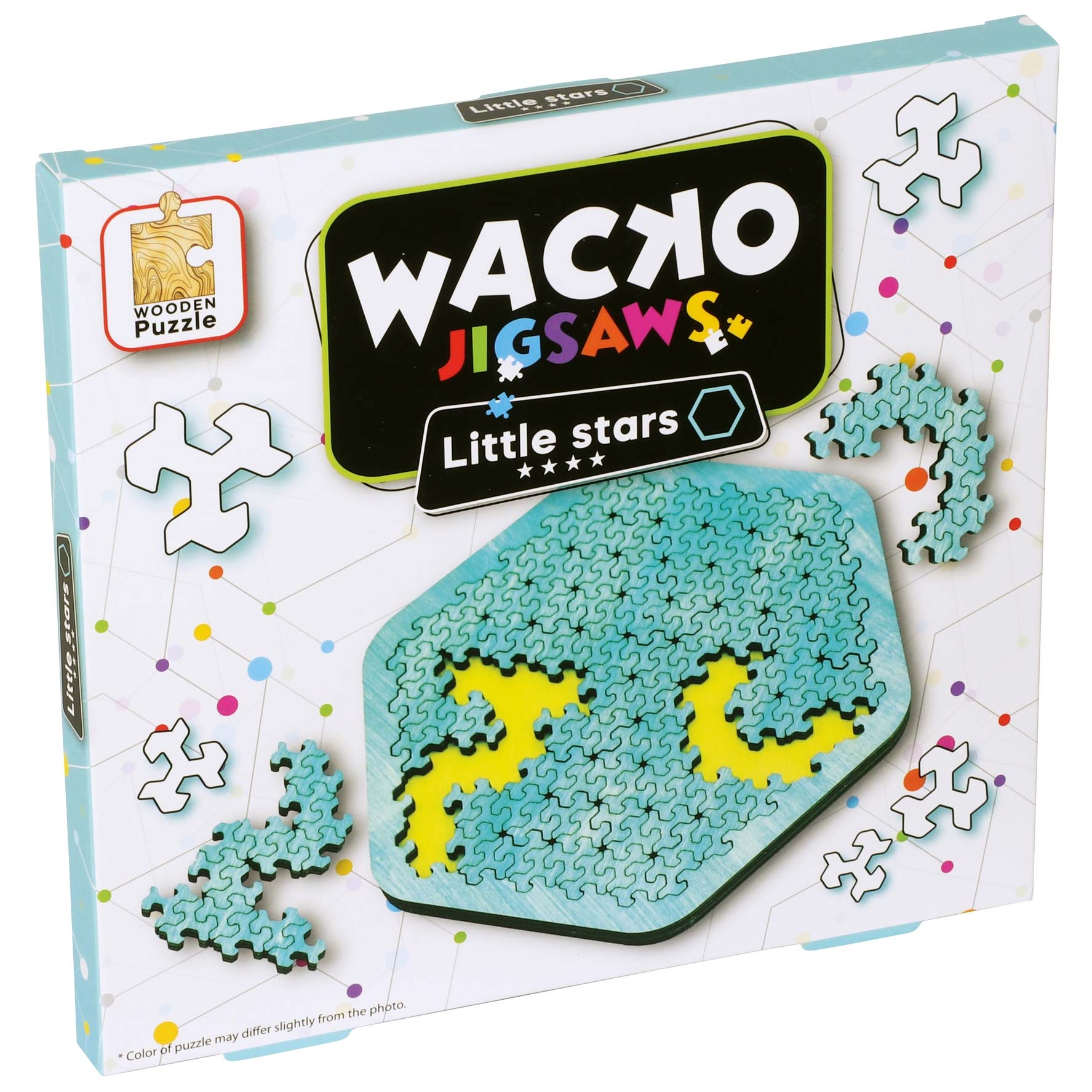 Wacko Jigsaw Puzzle Hexagon (blau)
