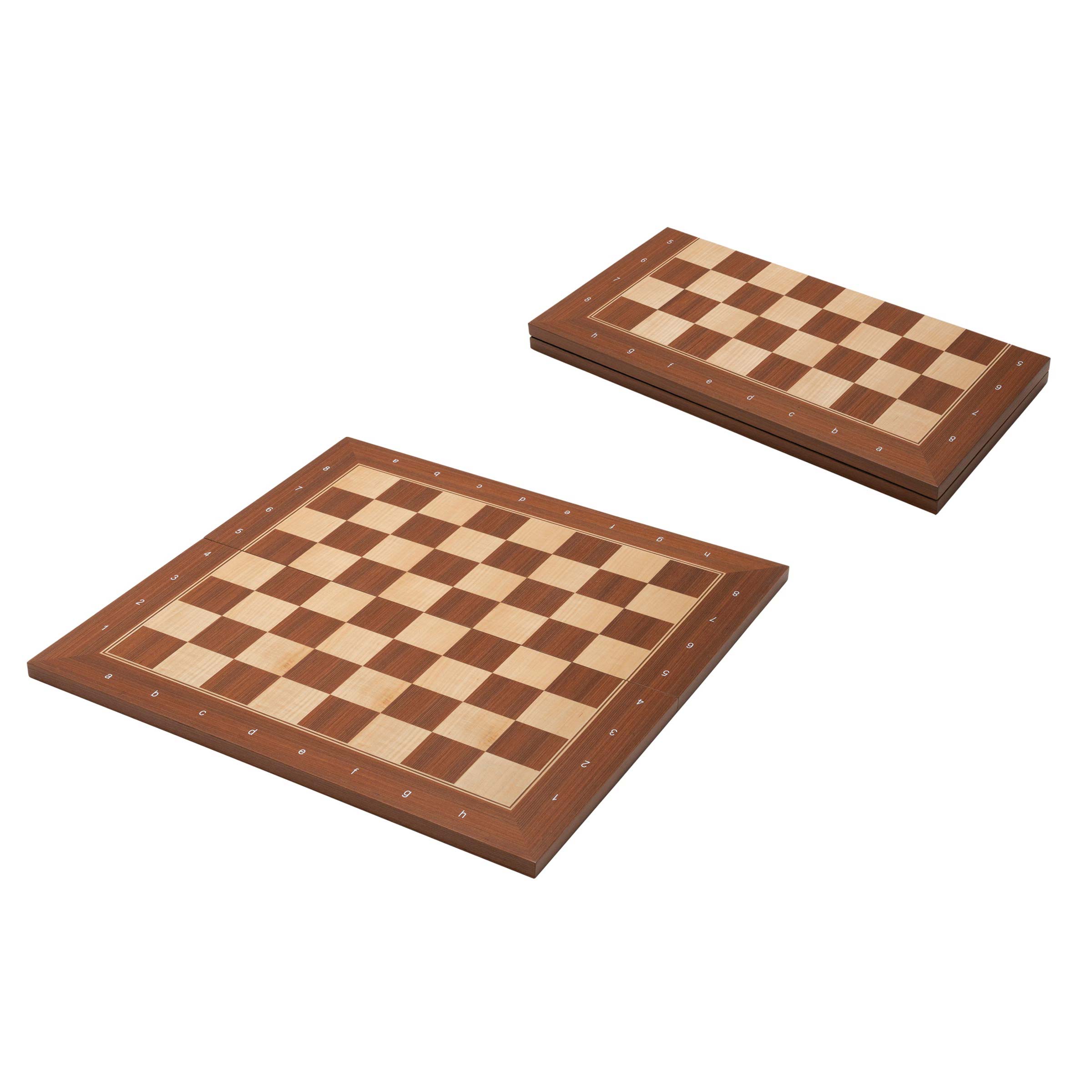 Schachbrett London, Feld 50 mm, klappbar, mit Randbeschriftung