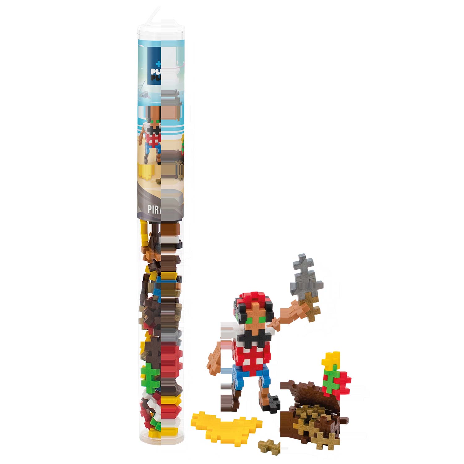 Plus-Plus Tube Mini Basic: Pirat - 100 Bausteine