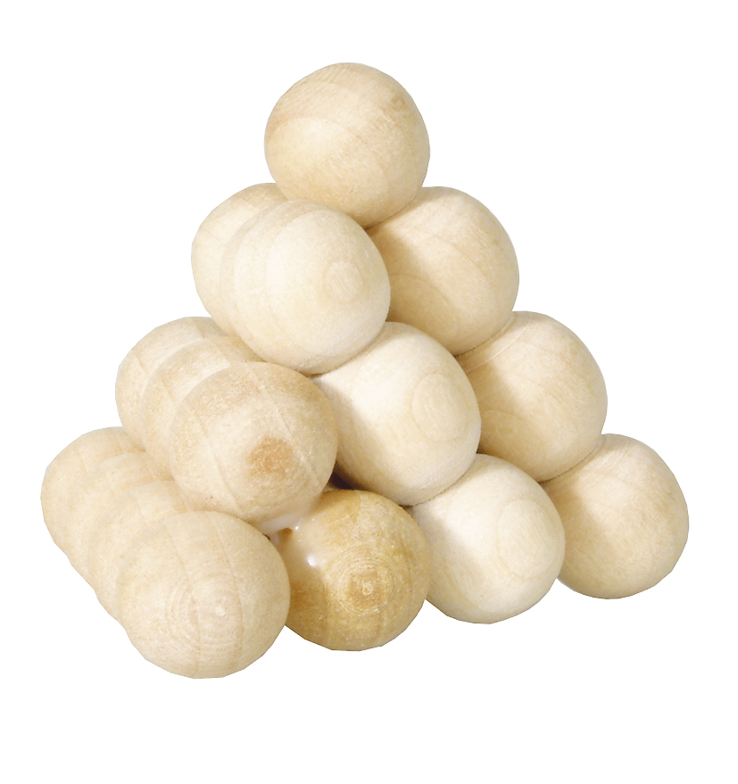 Holzpuzzle "Kugelpyramide"