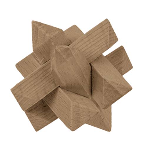 Holzpuzzle "Dreierknoten" in Streichholzschachtel