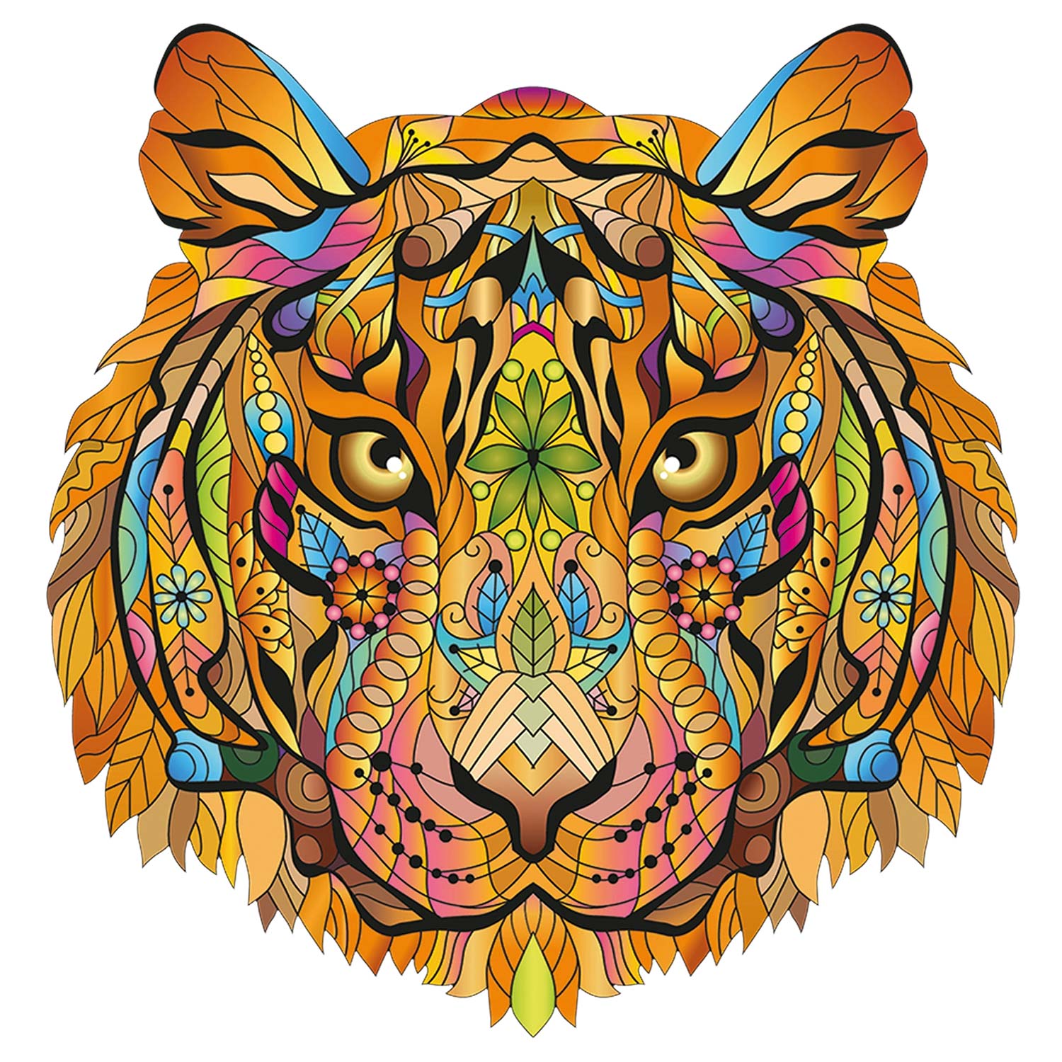 Rainbow Wooden Puzzle Tiger