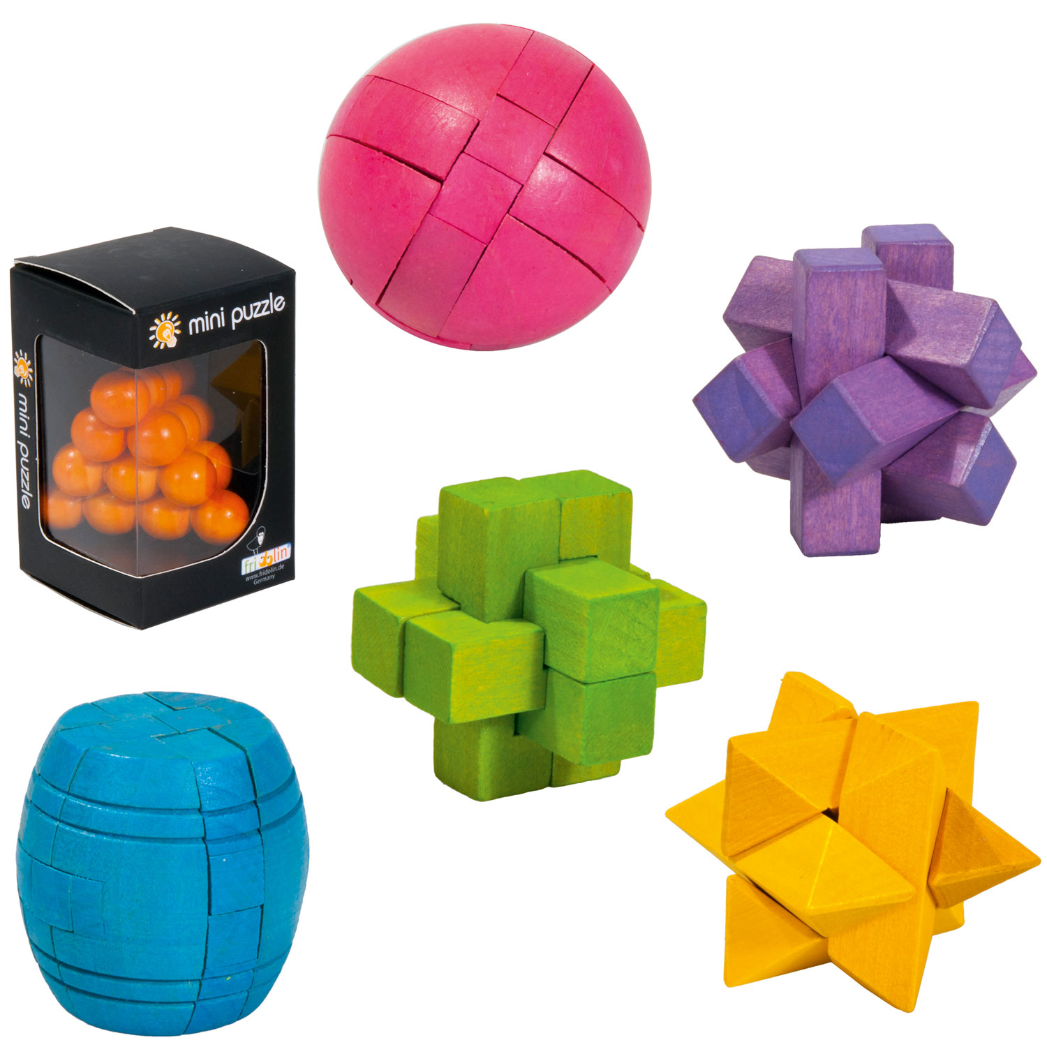 Bunte Holzpuzzle Sparpaket