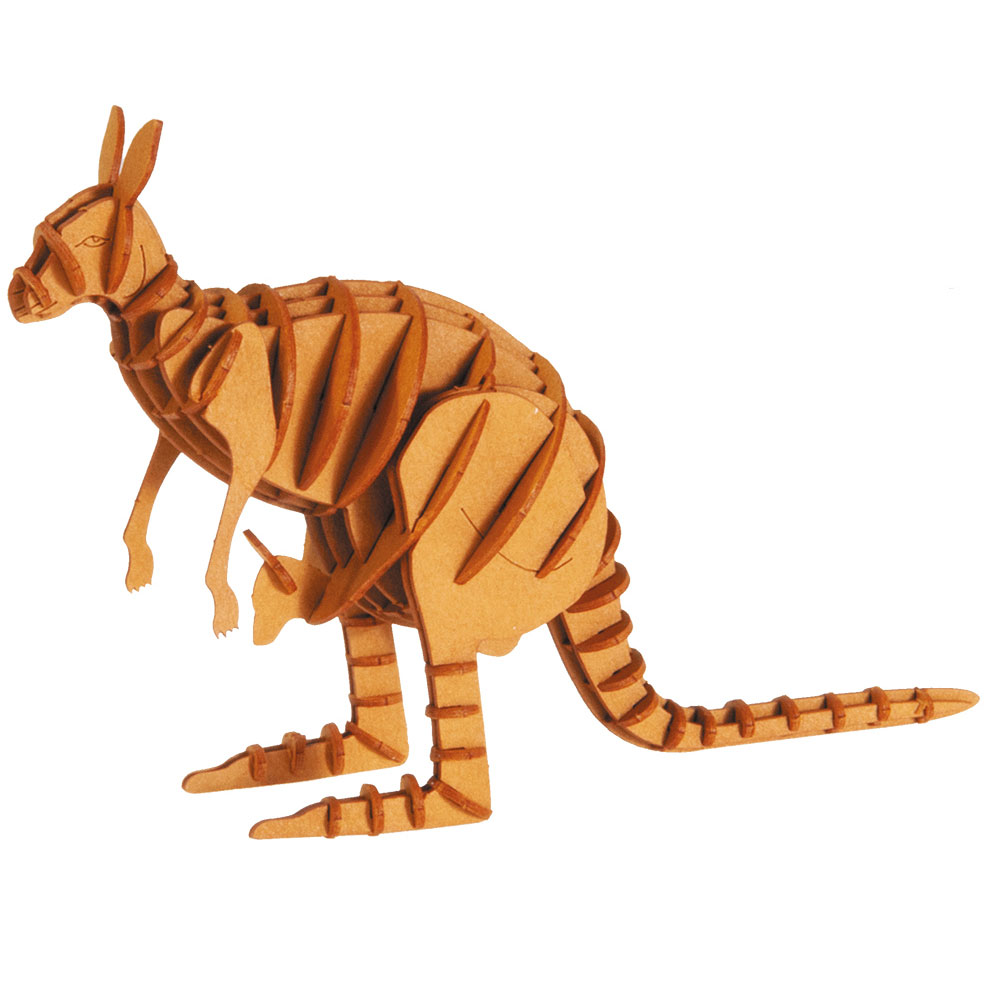 3D Papiermodell Känguruh