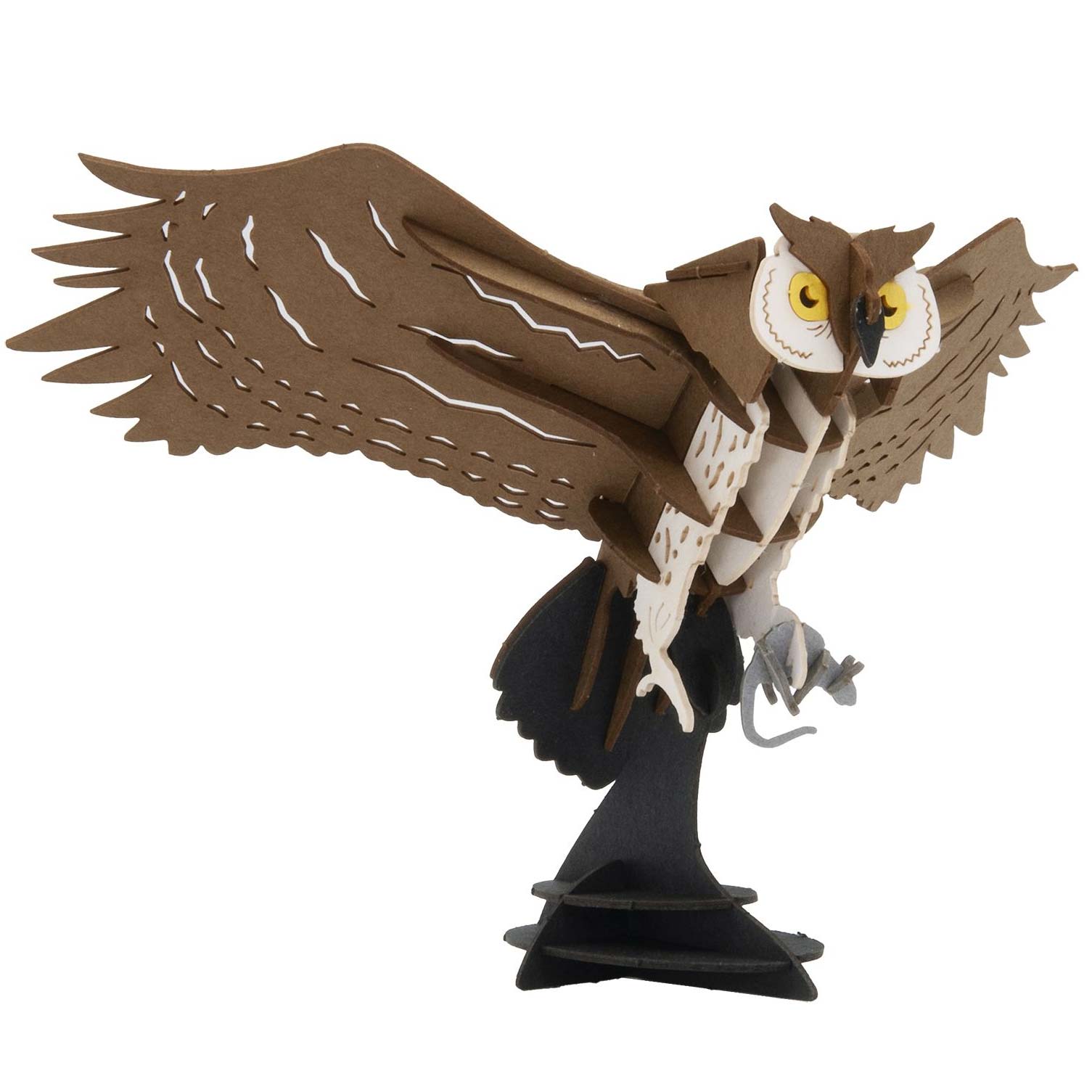 3D Papiermodell Eule mit Maus
