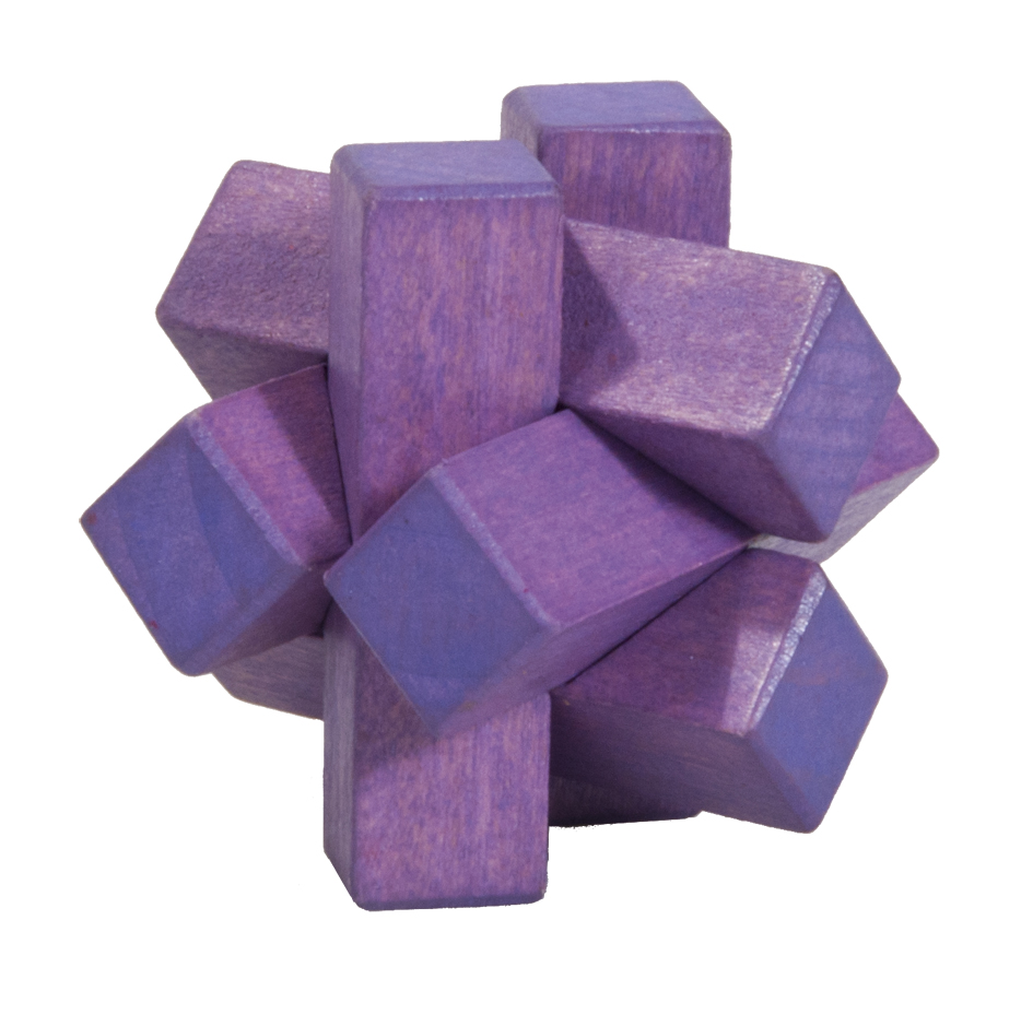 Holzpuzzle "Knoten - violett"