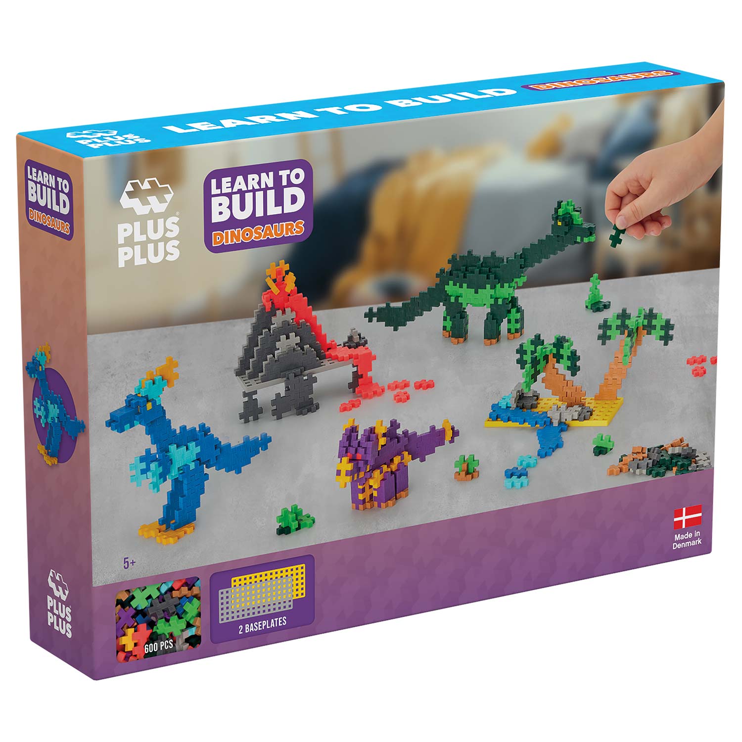Plus-Plus Mini: Learn to Build Dinosaurier - 600 Bausteine