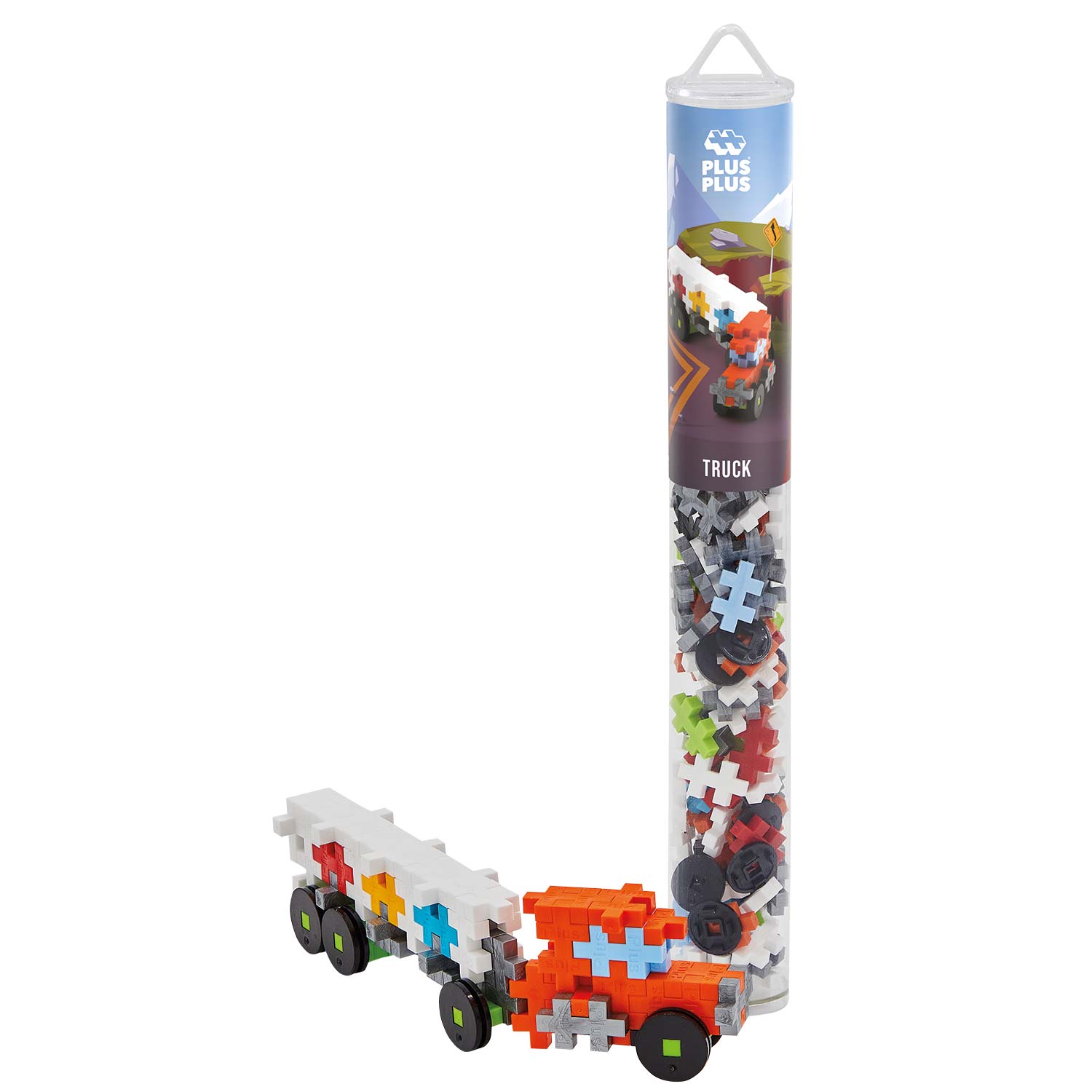 Plus-Plus Tube Mini Basic: Lastwagen - 100 Bausteine