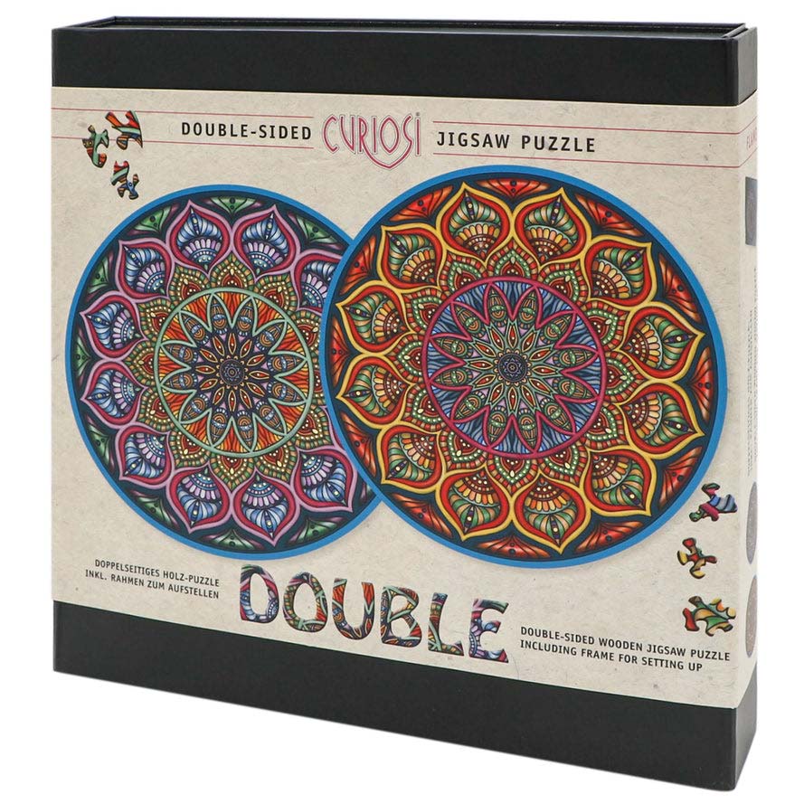 Holzpuzzle Double "Flame" inkl. Puzzlerahmen