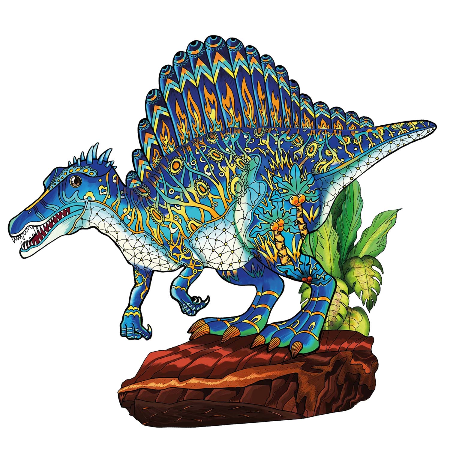 Rainbow Wooden Puzzle Spinosaurus