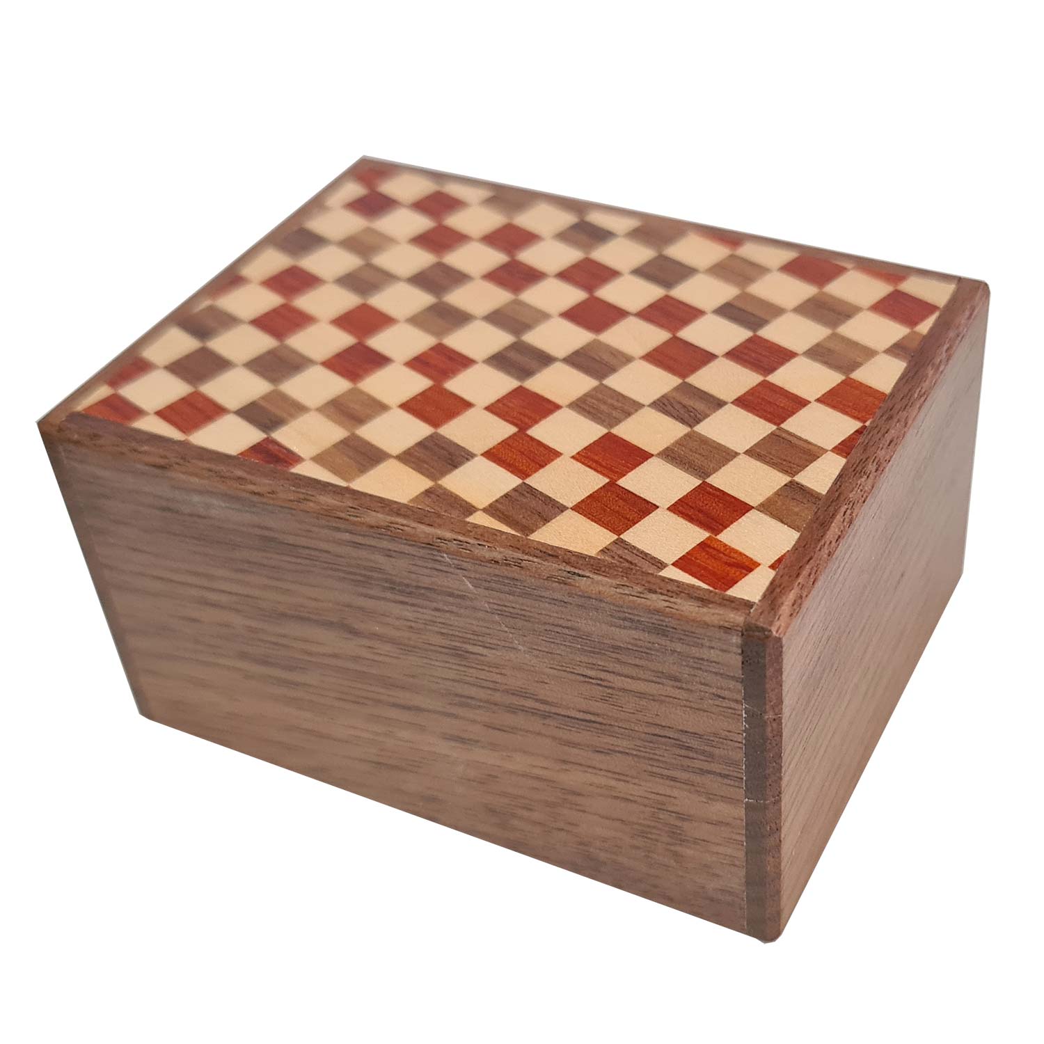 Himitsu Bako 3 Sun 12 Steps Ichimatsu / Walnut Wood