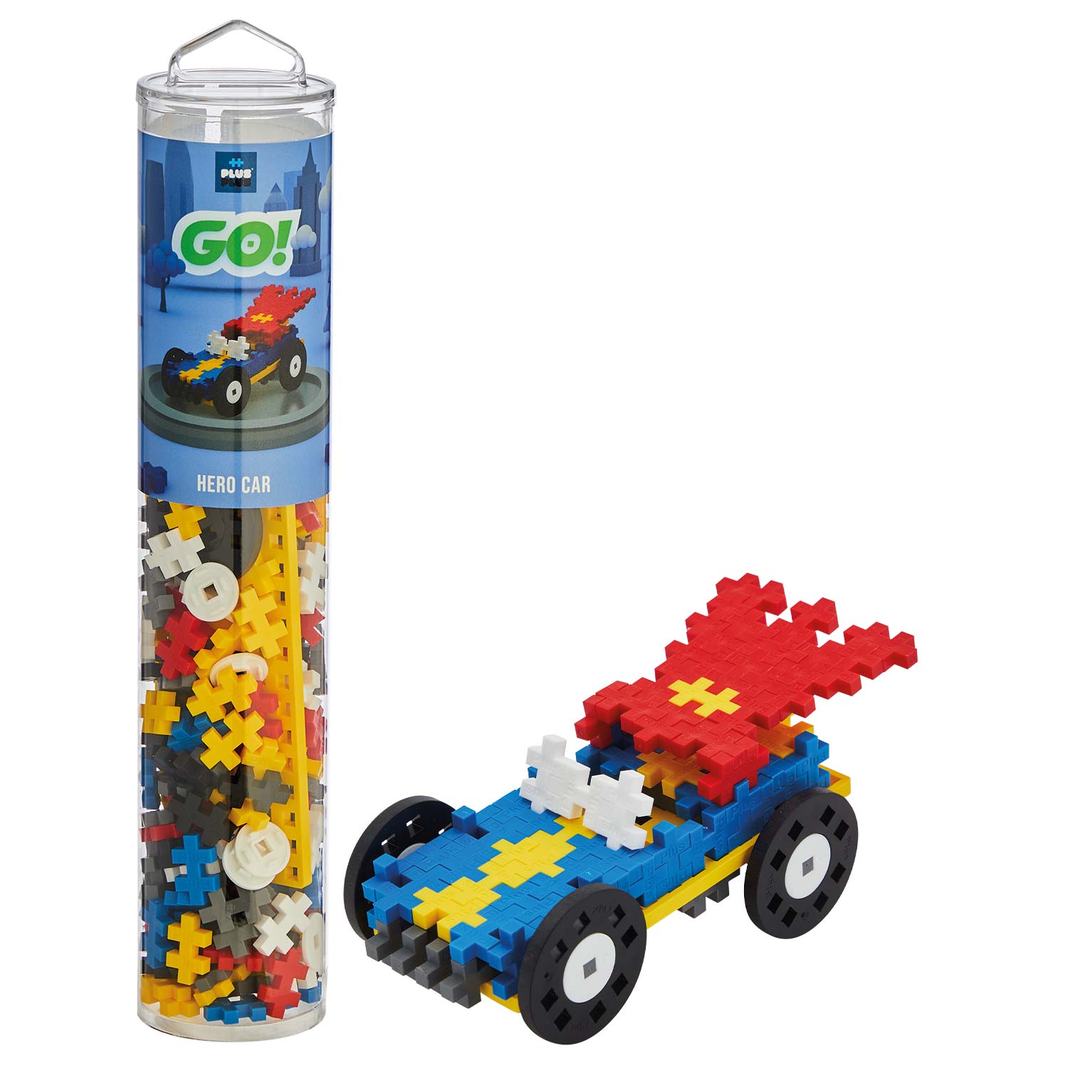 Plus-Plus Tube Mini Basic: Hero Car - 200 Bausteine
