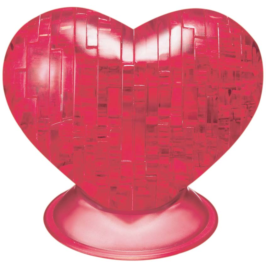 3D Crystal Puzzle - Herz Rot