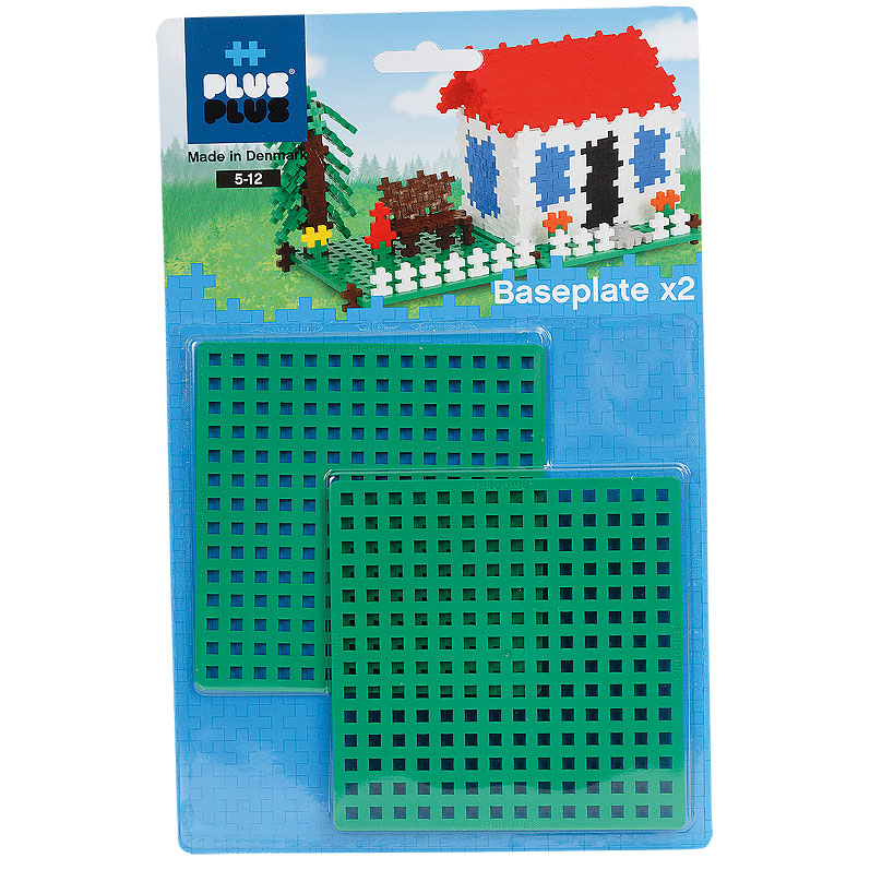 Plus-Plus Basisplatten 12x12 cm, Duo Pack, grün