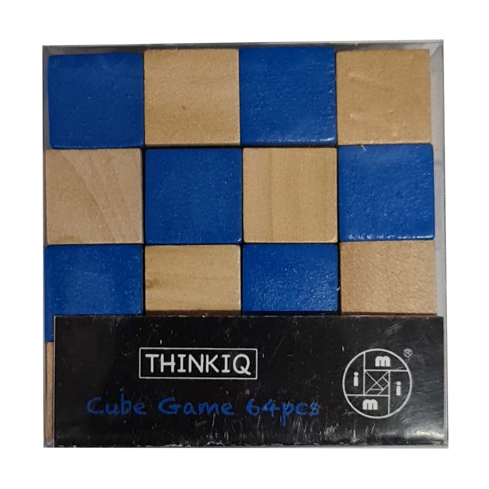 Cube Game 64 Pieces Blau