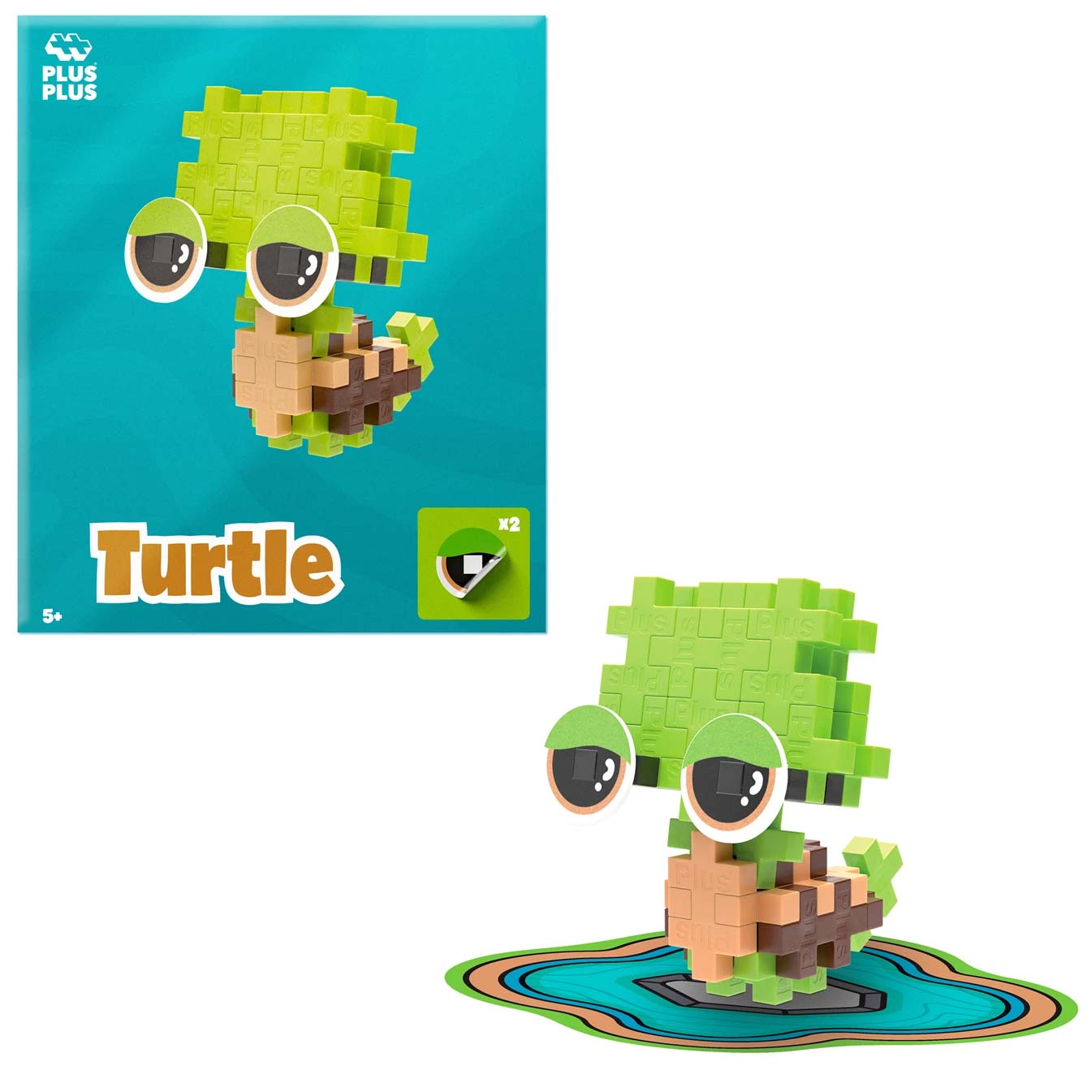 Plus-Plus Mini Basic: Müde Schildkröte - 31 Bausteine