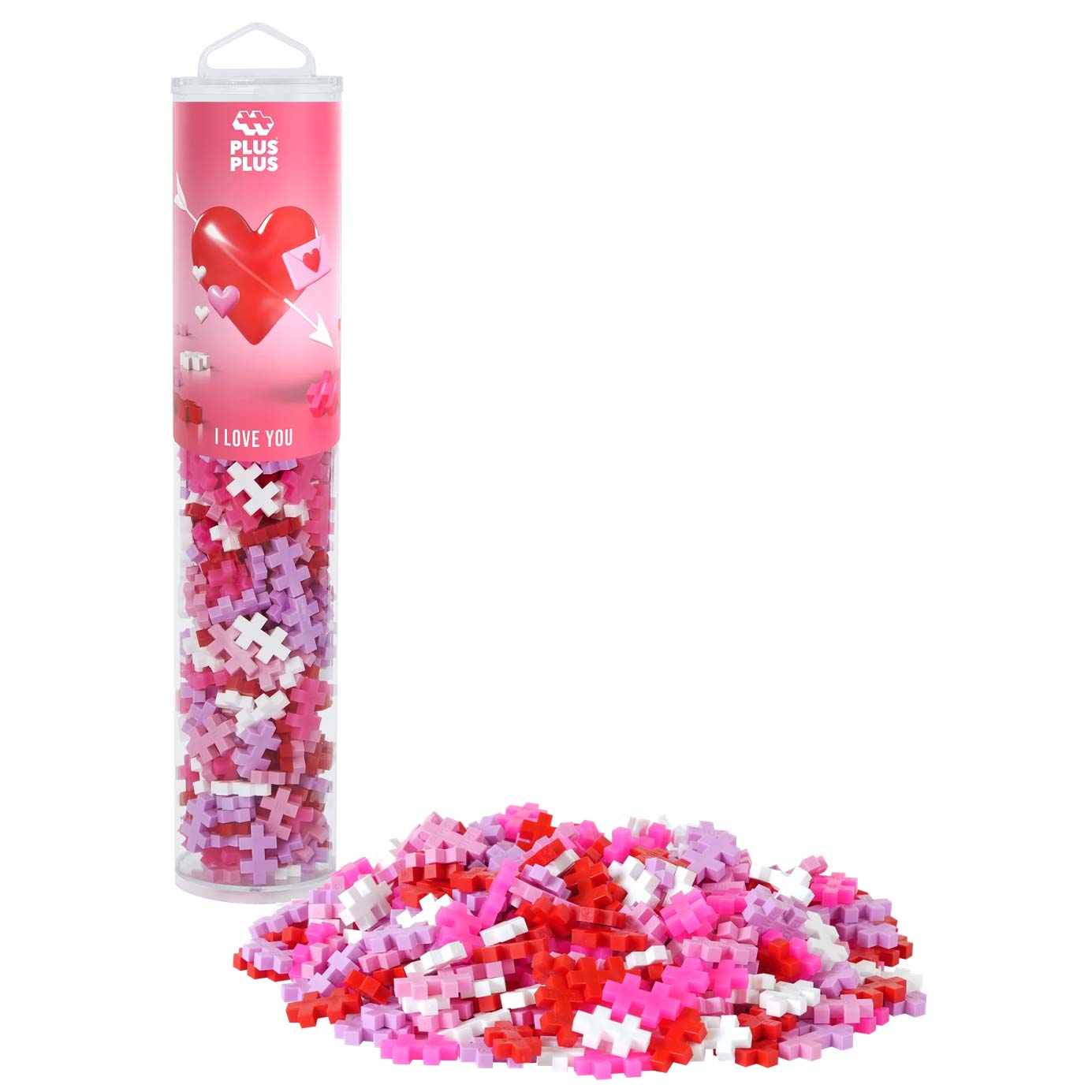 Plus-Plus Tube Mini Basic: Herzen - 240 Bausteine