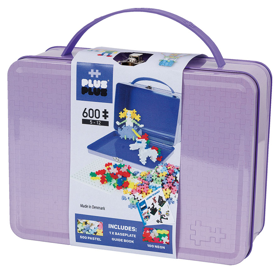 Plus-Plus Mini Pastel: Metallbox mit 600 Bausteinen
