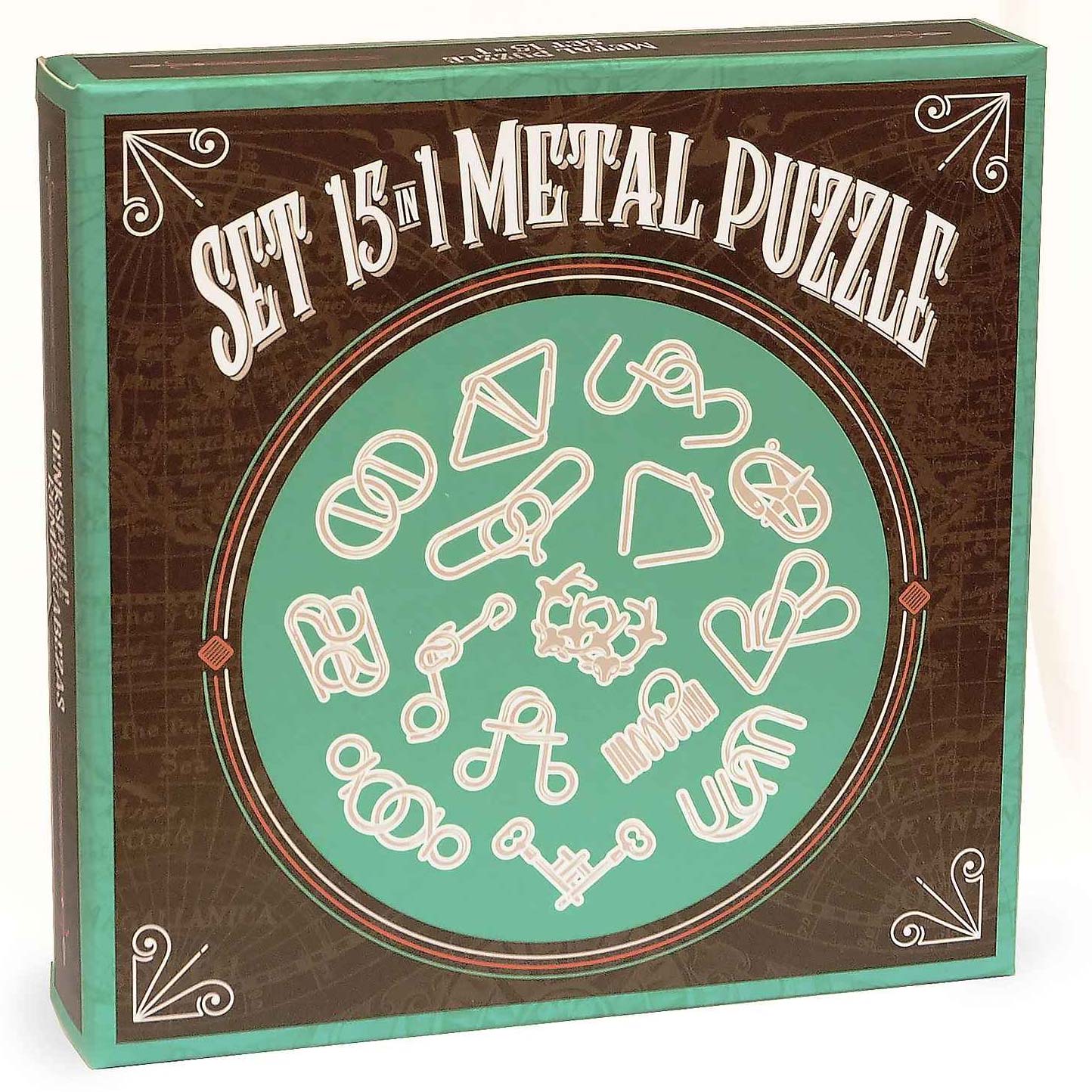 Set 15 in 1 Metallpuzzle Blau