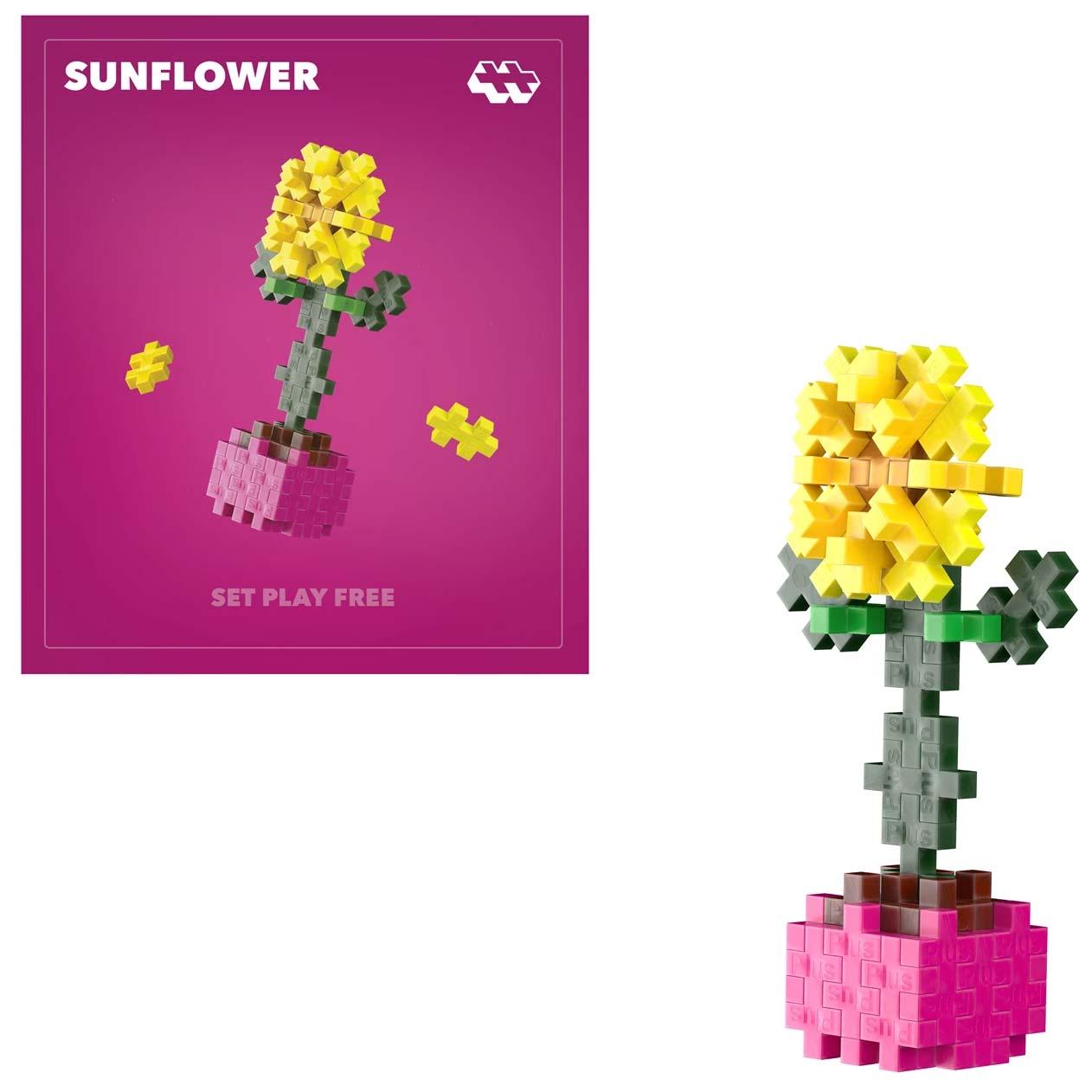 Plus-Plus Mini Basic: Sunflower - 36 Bausteine