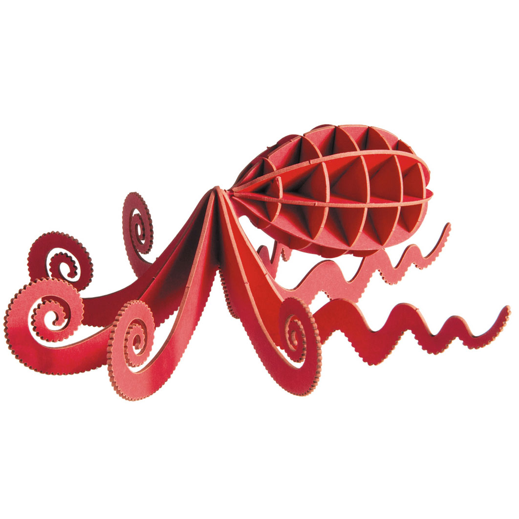 3D Papiermodell Oktopus