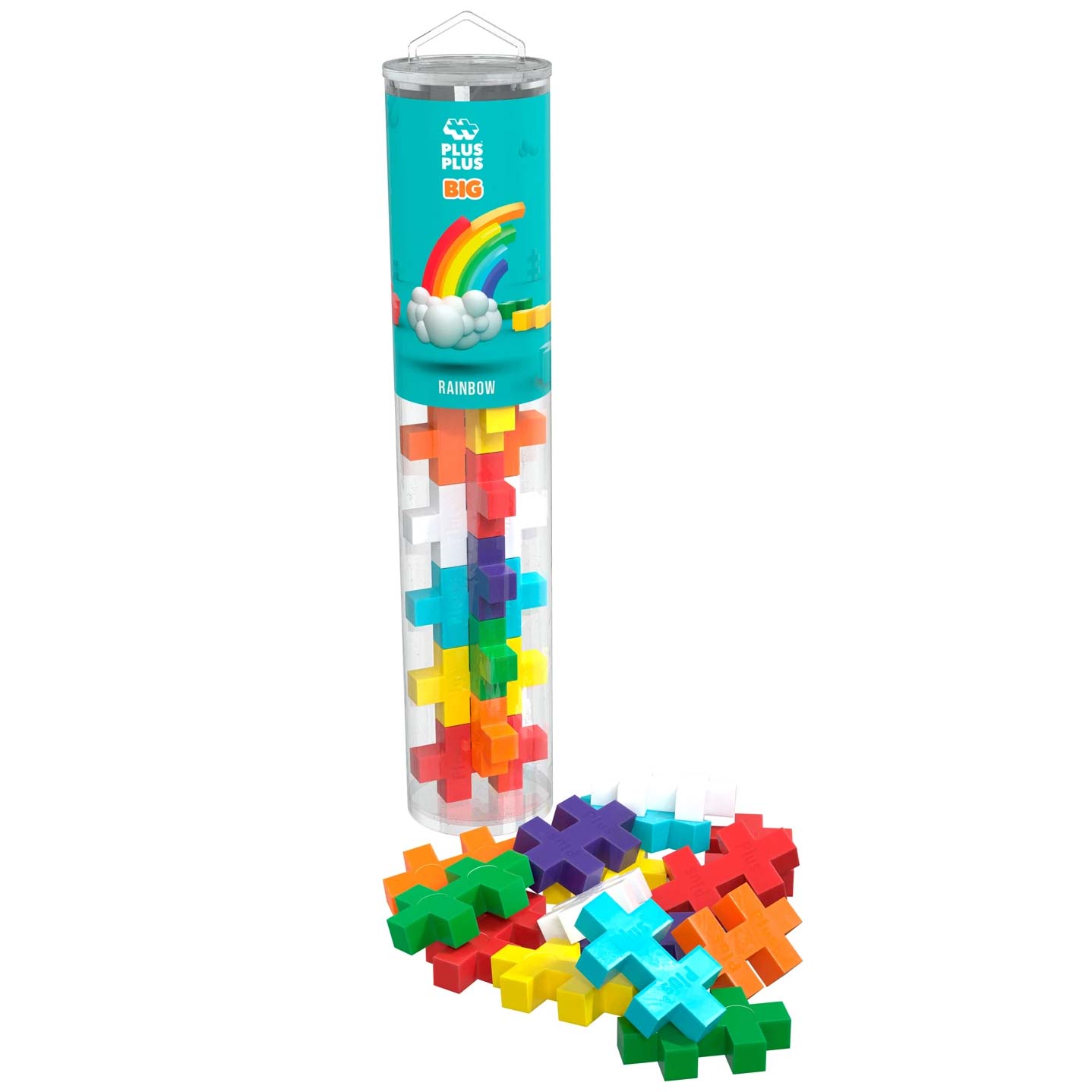 Plus-Plus Tube Big Regenbogen - 15 Bausteine