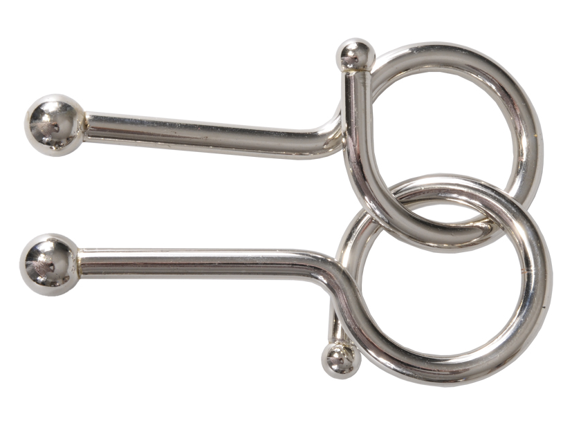 Metall-Puzzle "Zwei Ringe mit Stift"
